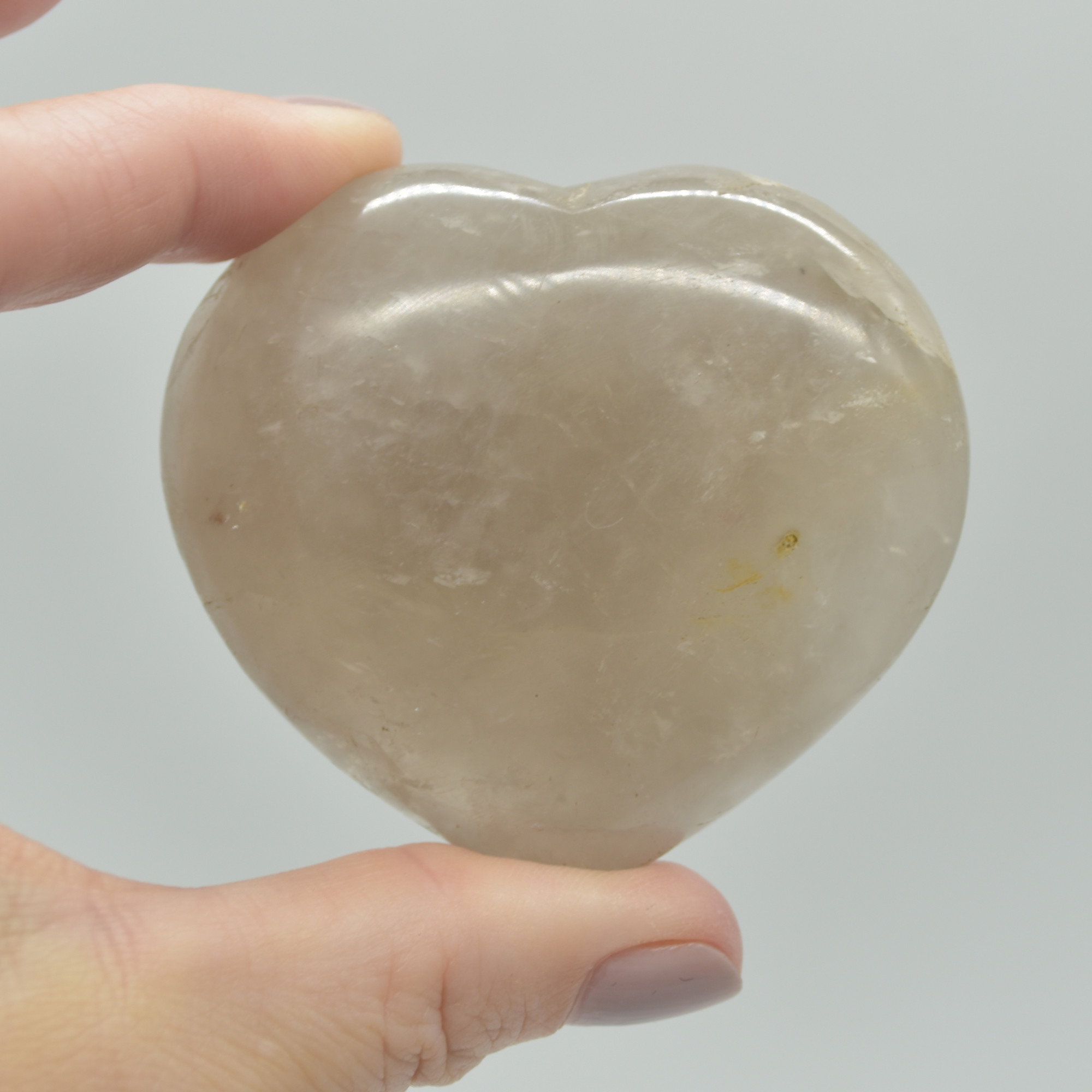 Blue Rose Quartz Crystal Puffy Heart - 5.7cm - 120 grams - #11 - Image 2