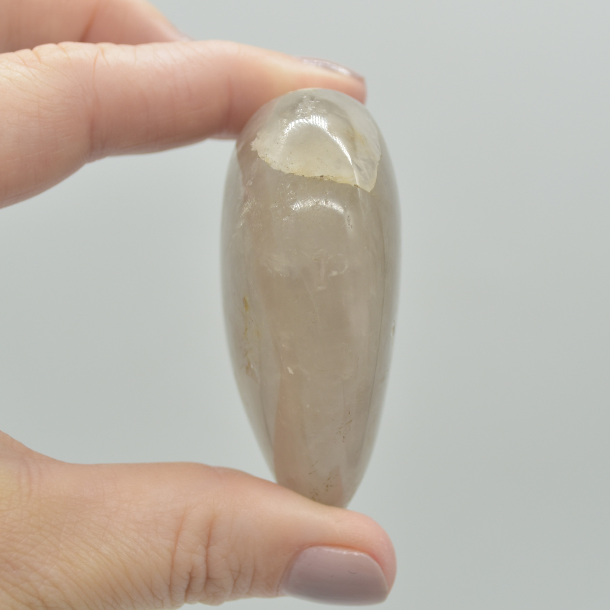 Blue Rose Quartz Crystal Puffy Heart - 5.7cm - 120 grams - #11 - Image 3