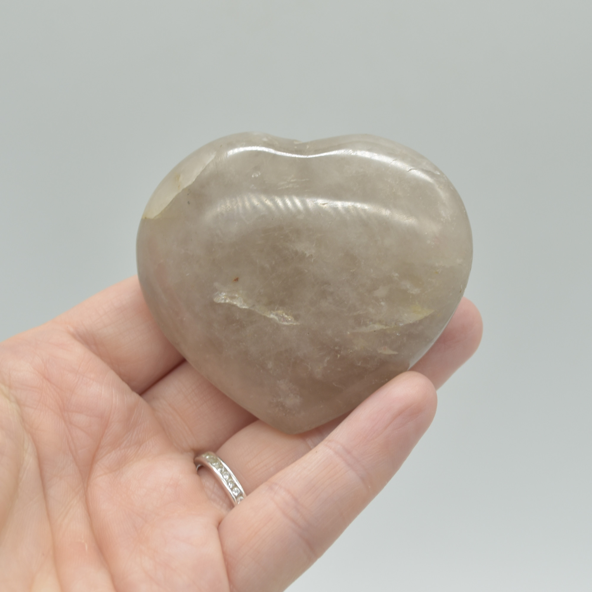 Blue Rose Quartz Crystal Puffy Heart - 5.7cm - 120 grams - #11 - Image 5