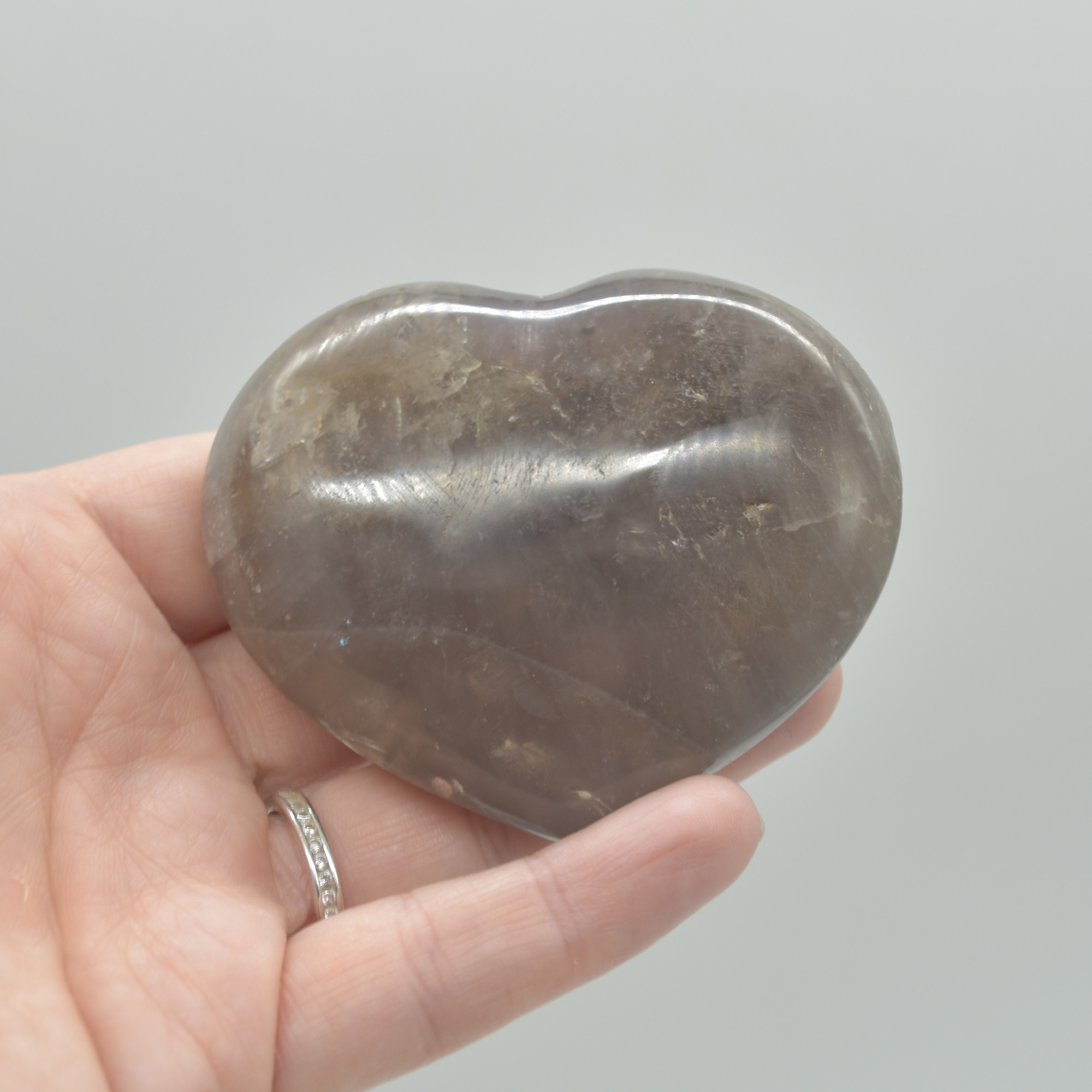 Blue Rose Quartz Crystal Puffy Heart - 5.8cm - 157 grams - #14 - Image 4