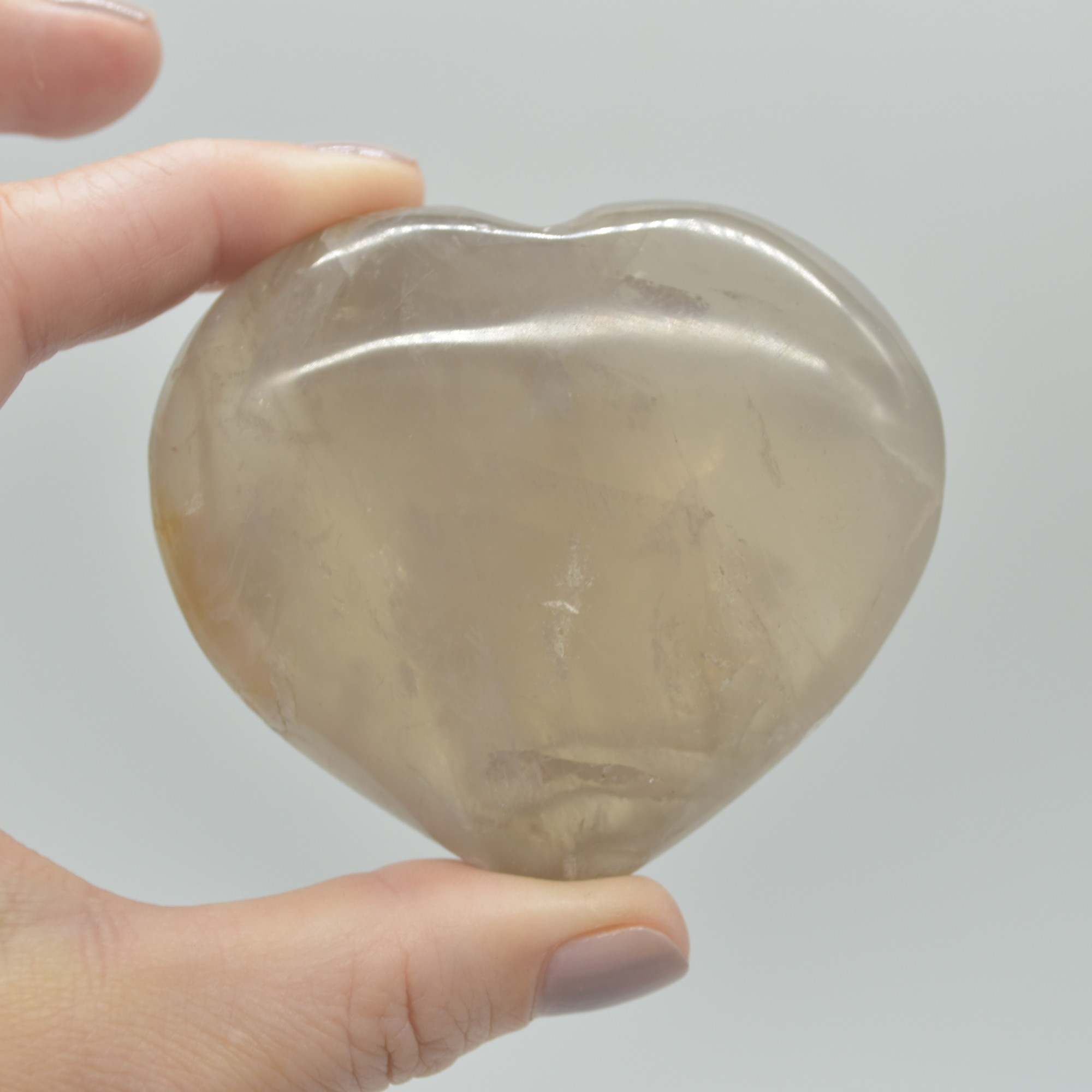 Blue Rose Quartz Crystal Puffy Heart - 6cm - 166 grams - #15