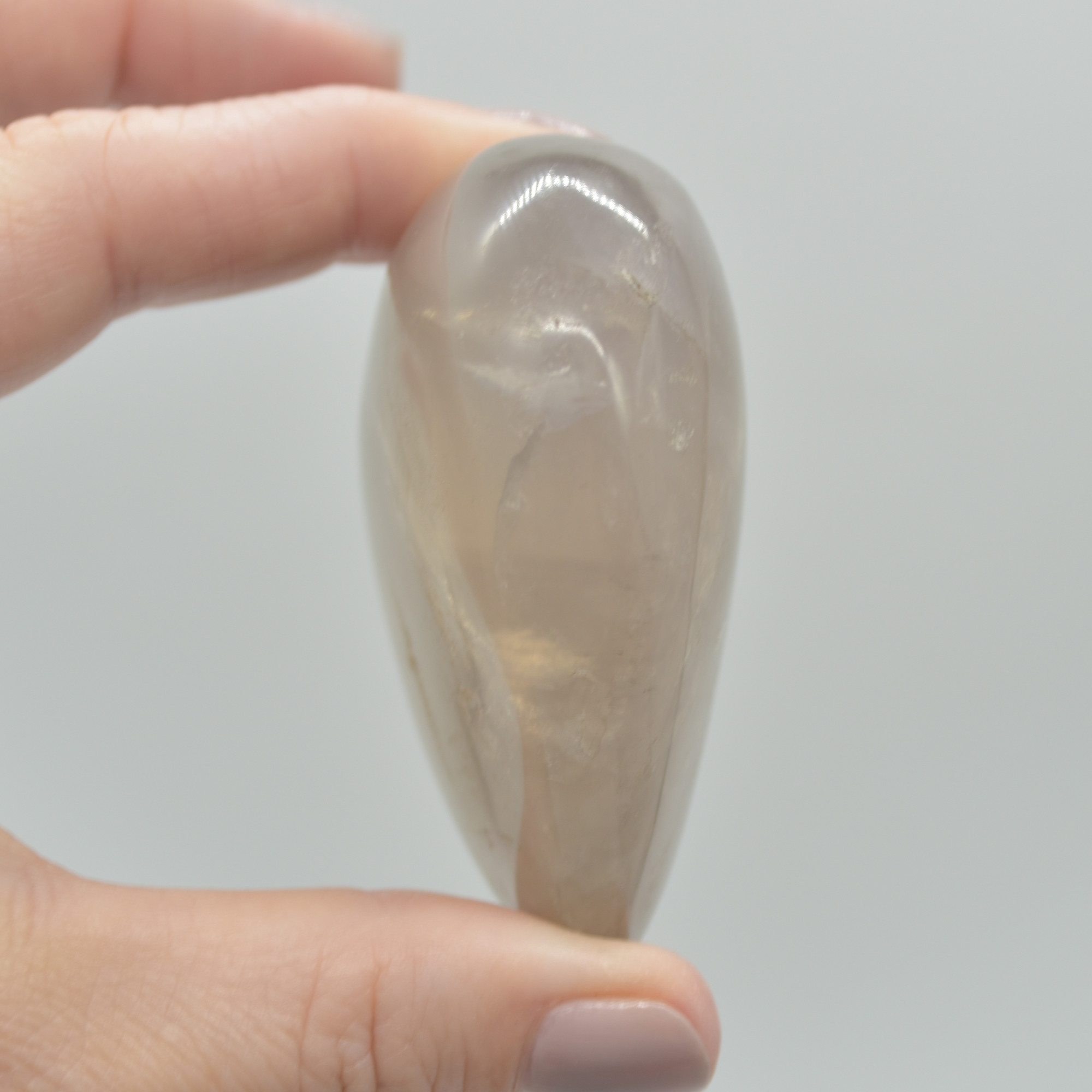 Blue Rose Quartz Crystal Puffy Heart - 6cm - 166 grams - #15 - Image 2