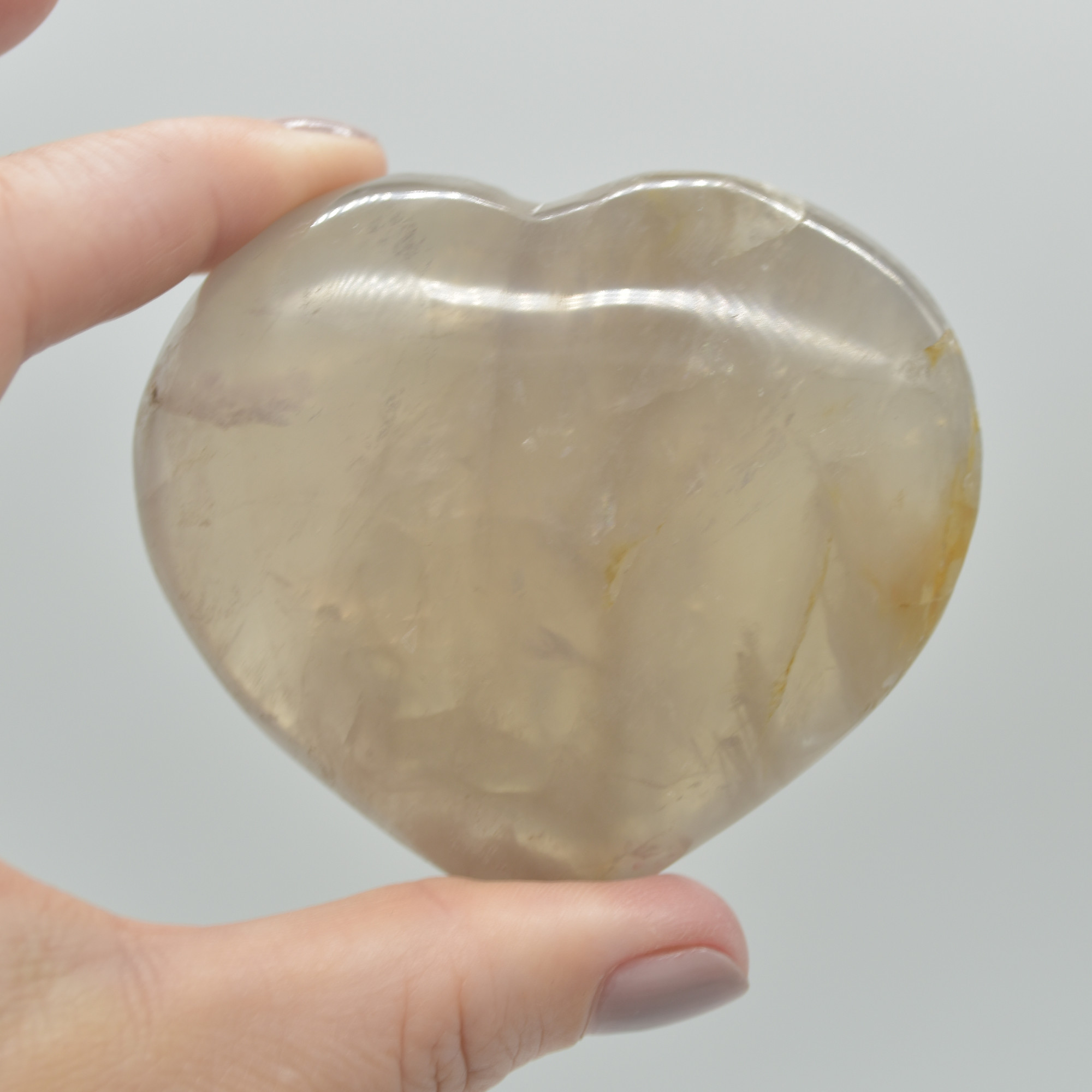 Blue Rose Quartz Crystal Puffy Heart - 6cm - 166 grams - #15 - Image 3