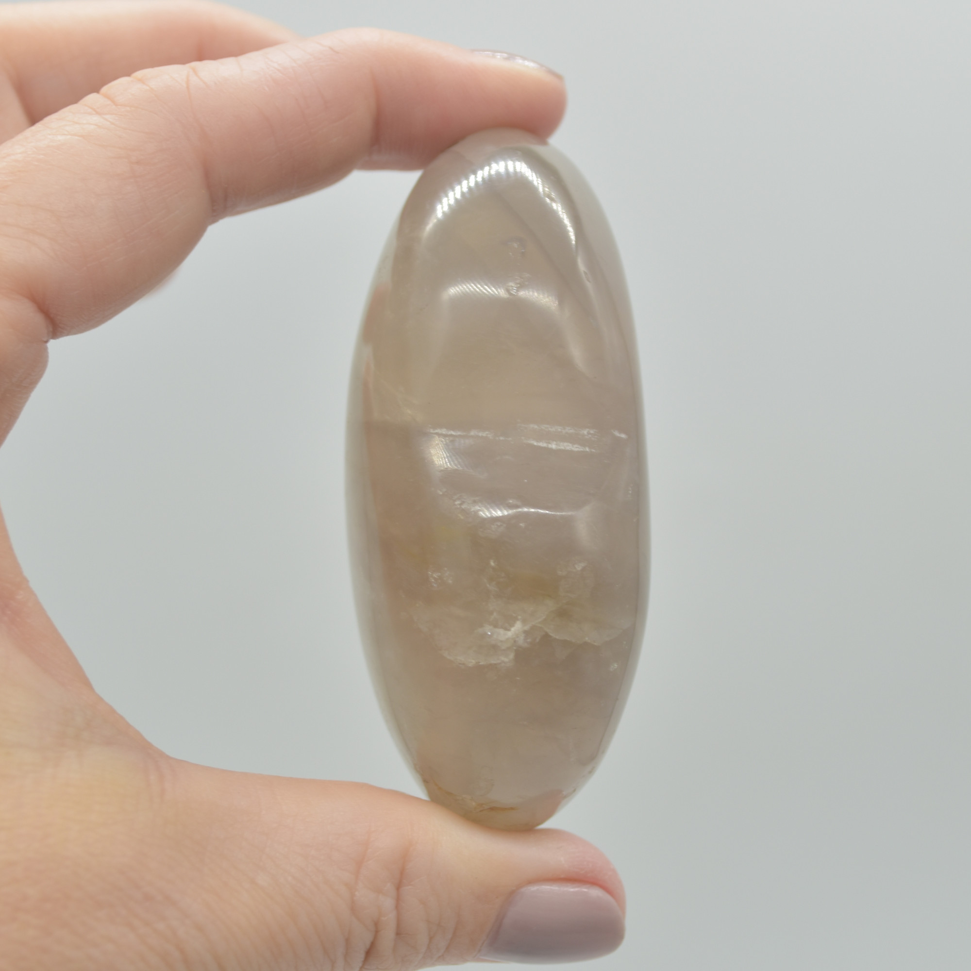 Blue Rose Quartz Crystal Puffy Heart - 6cm - 166 grams - #15 - Image 4