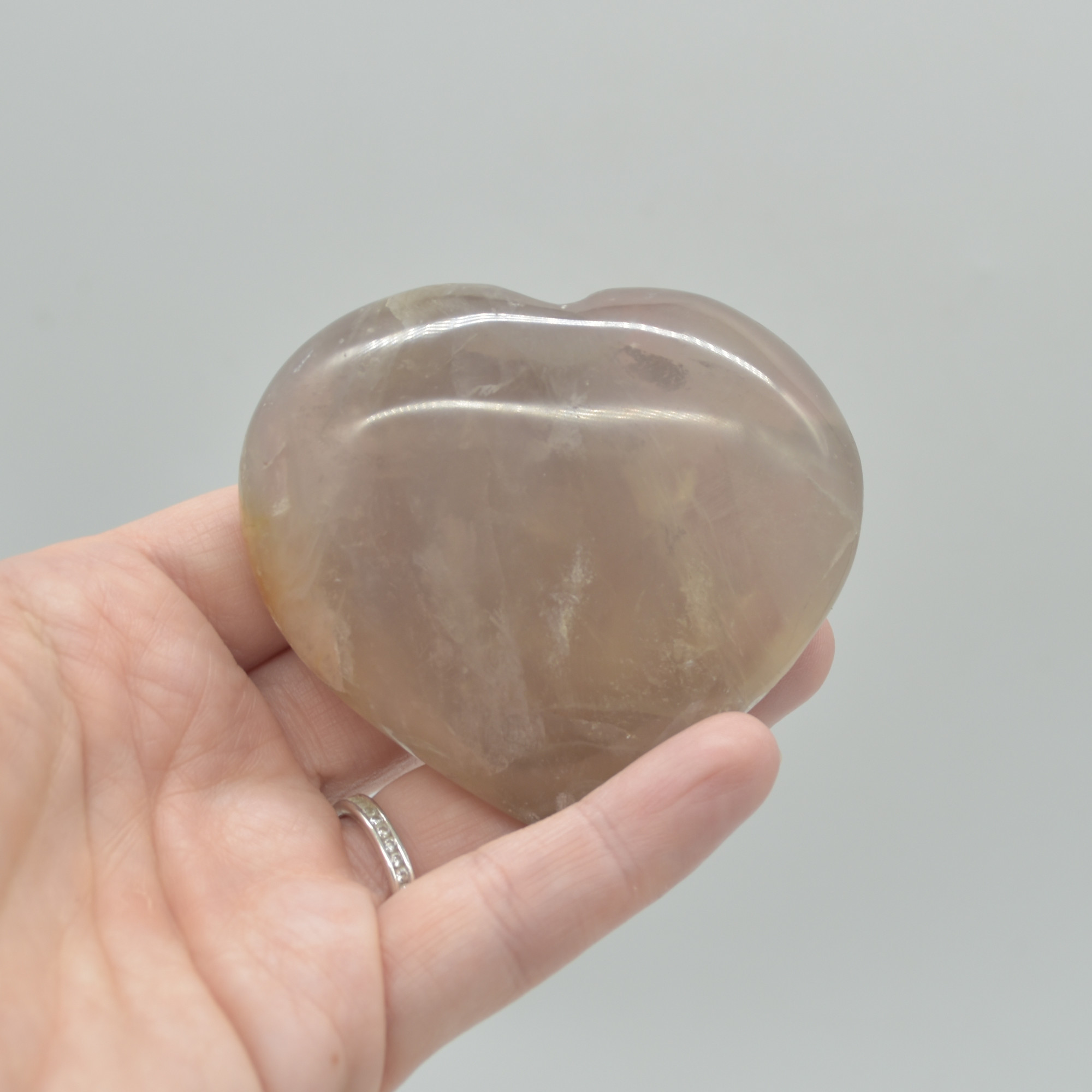 Blue Rose Quartz Crystal Puffy Heart - 6cm - 166 grams - #15 - Image 5