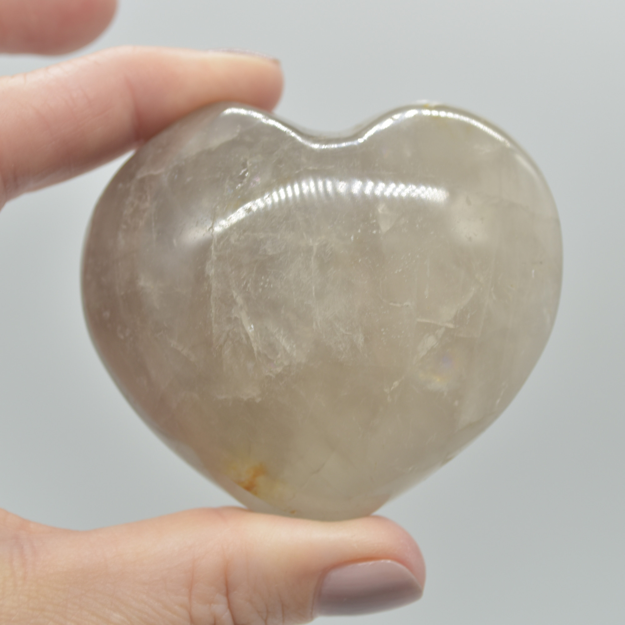 Blue Rose Quartz Crystal Puffy Heart - 5.5cm - 155 grams - #16 - Image 3