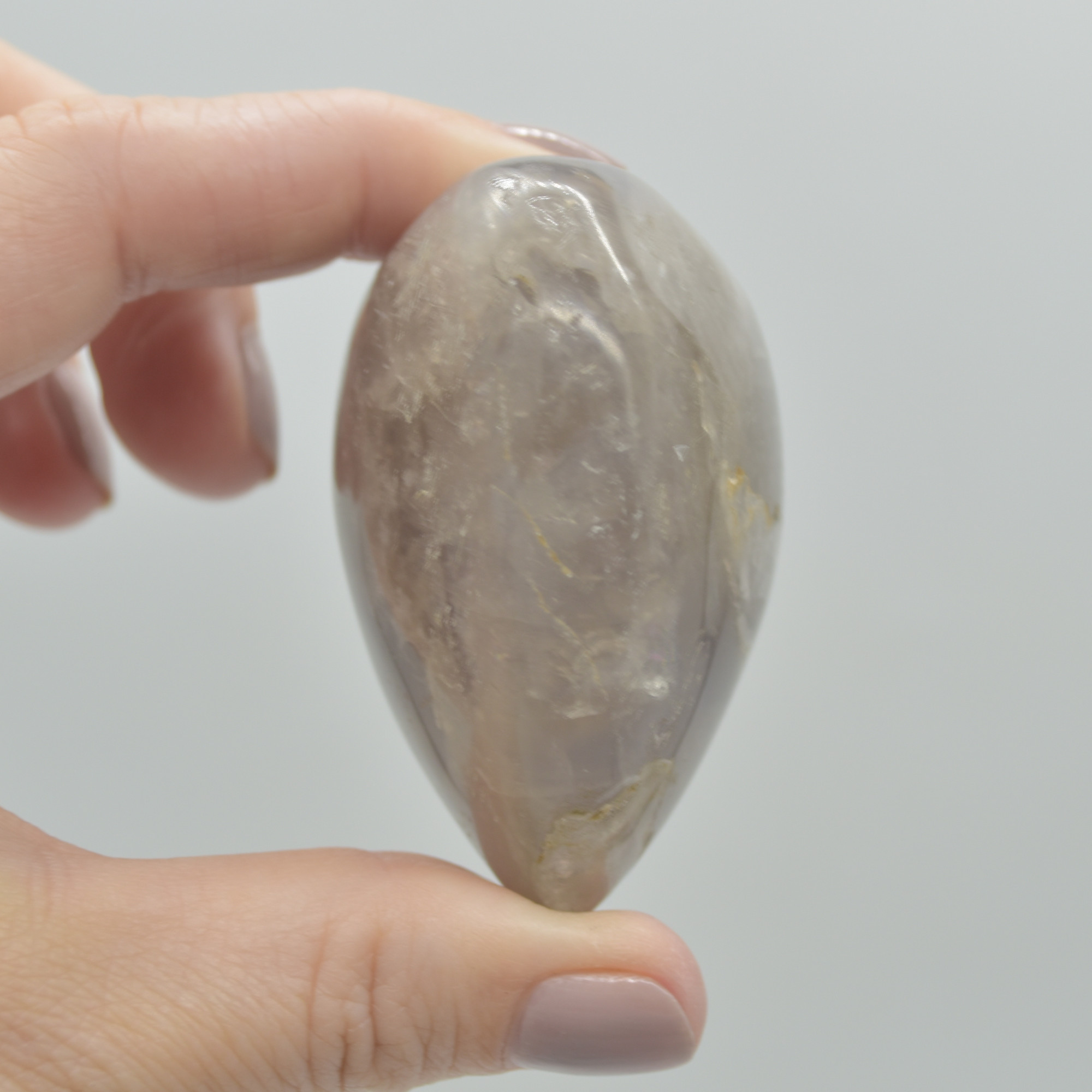 Blue Rose Quartz Crystal Puffy Heart - 5.6cm - 161 grams - #18 - Image 2