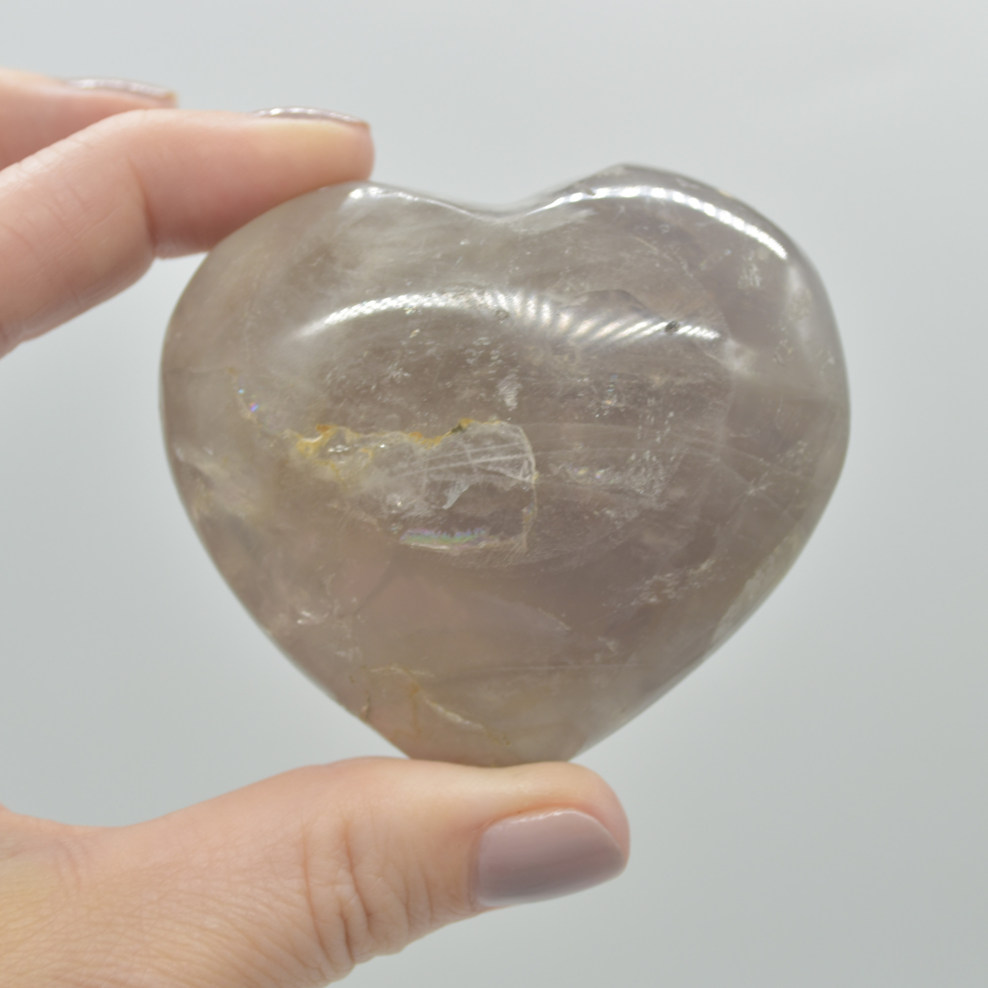Blue Rose Quartz Crystal Puffy Heart - 5.6cm - 161 grams - #18 - Image 3