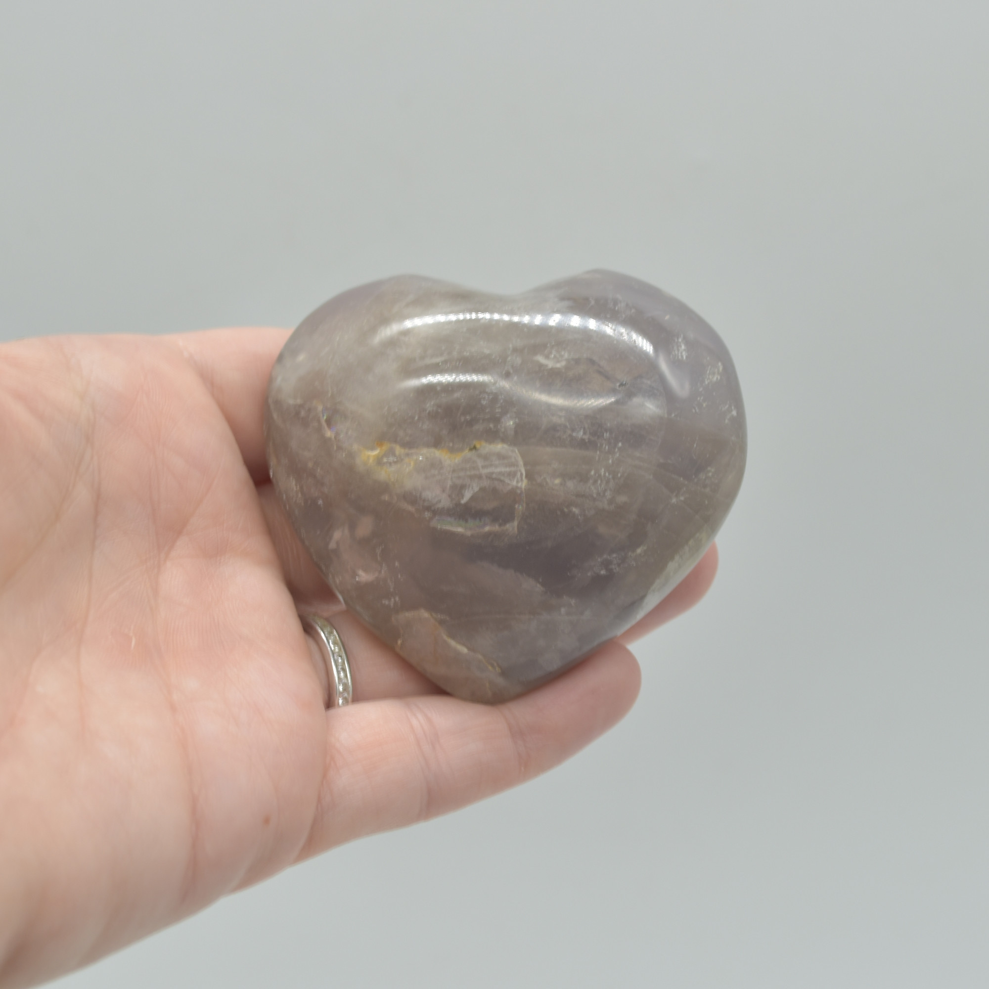 Blue Rose Quartz Crystal Puffy Heart - 5.6cm - 161 grams - #18 - Image 5
