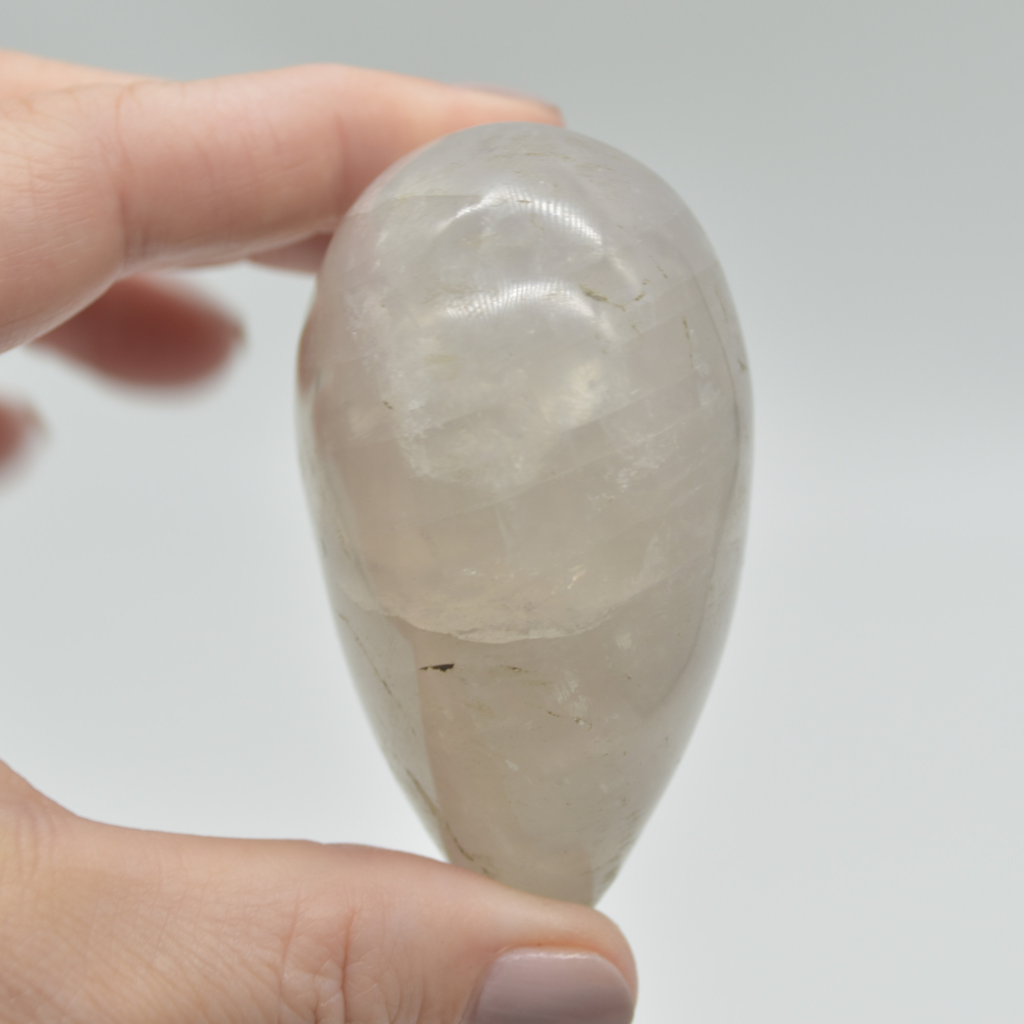 Blue Rose Quartz Crystal Puffy Heart - 6.5cm - 228 grams - #22 - Image 2