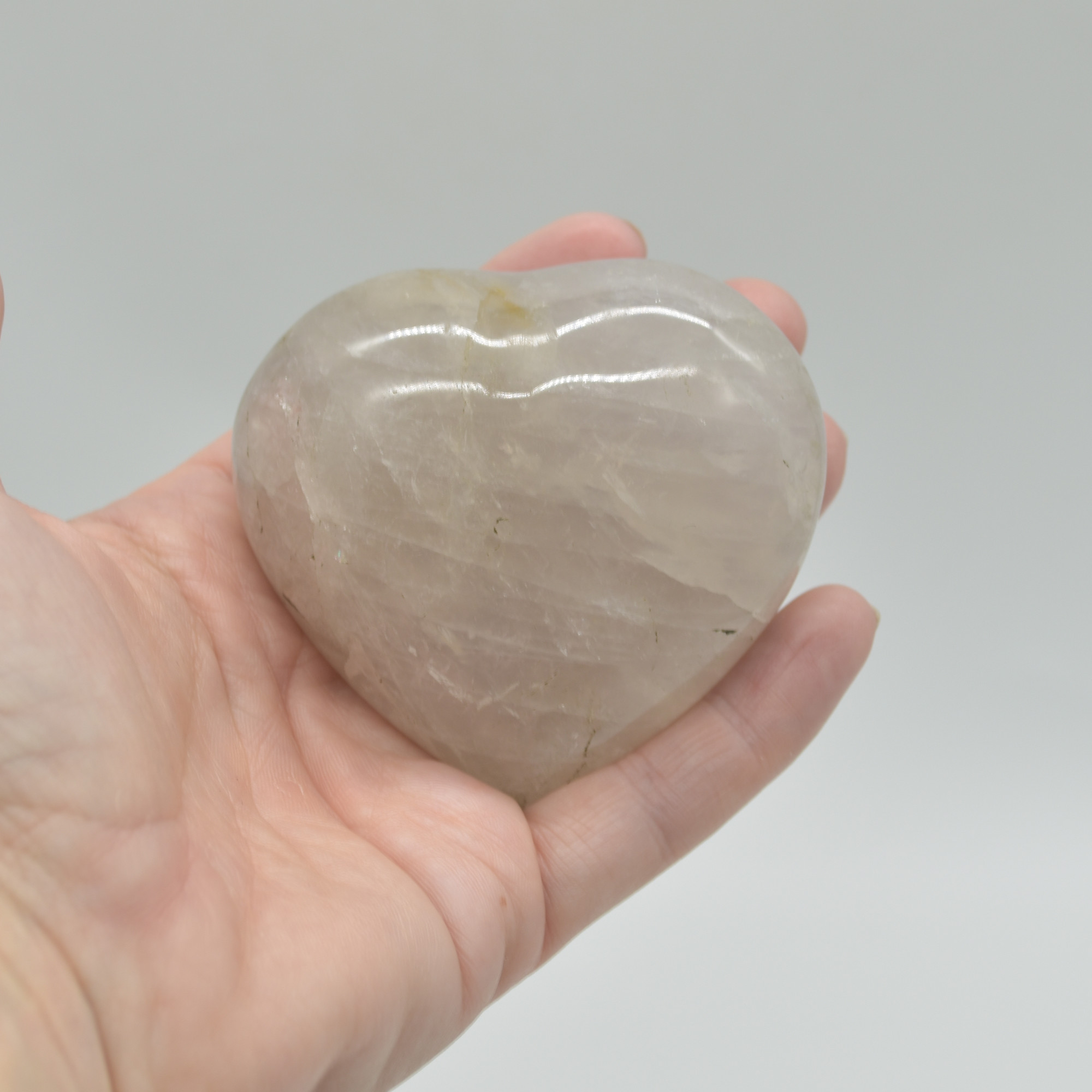 Blue Rose Quartz Crystal Puffy Heart - 6.5cm - 228 grams - #22 - Image 5