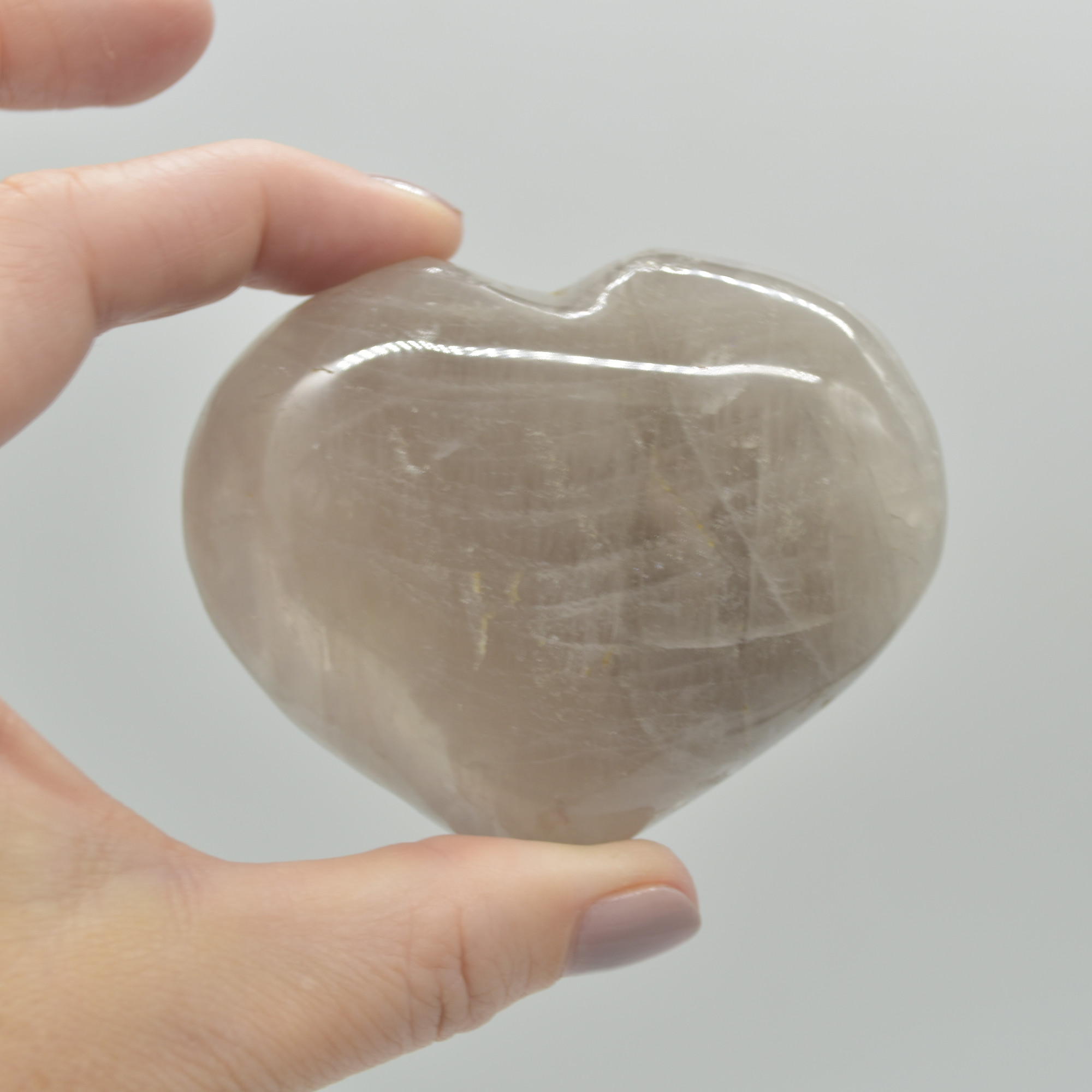 Blue Rose Quartz Crystal Puffy Heart - 5.7cm - 214 grams - #23 - Image 3