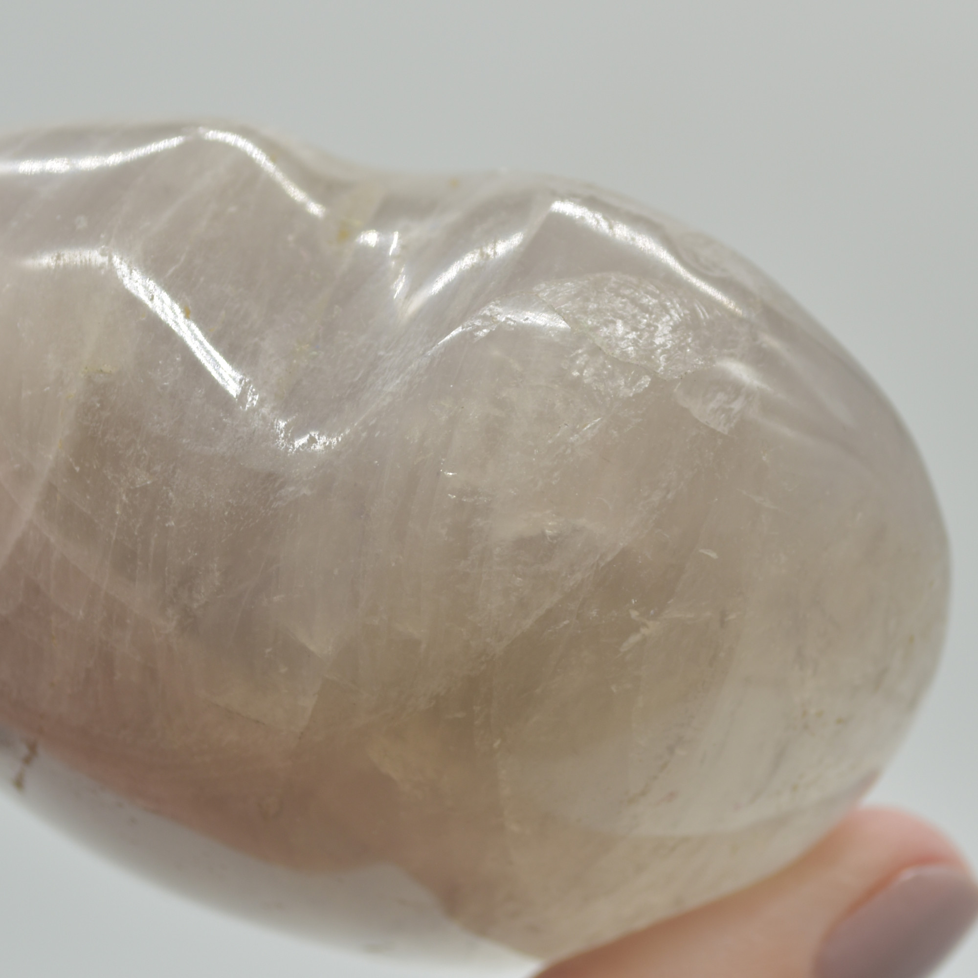 Blue Rose Quartz Crystal Puffy Heart - 5.7cm - 214 grams - #23 - Image 4