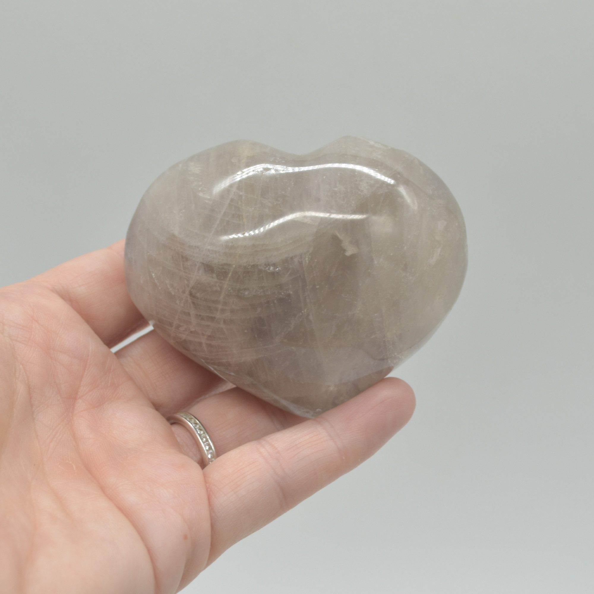 Blue Rose Quartz Crystal Puffy Heart - 5.7cm - 214 grams - #23 - Image 5