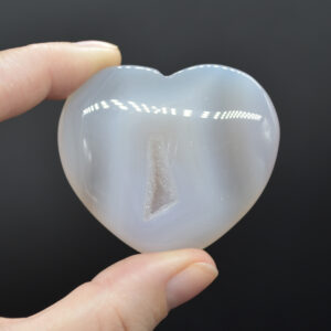 Druzy Agate Carved Heart - 4.6cm #09