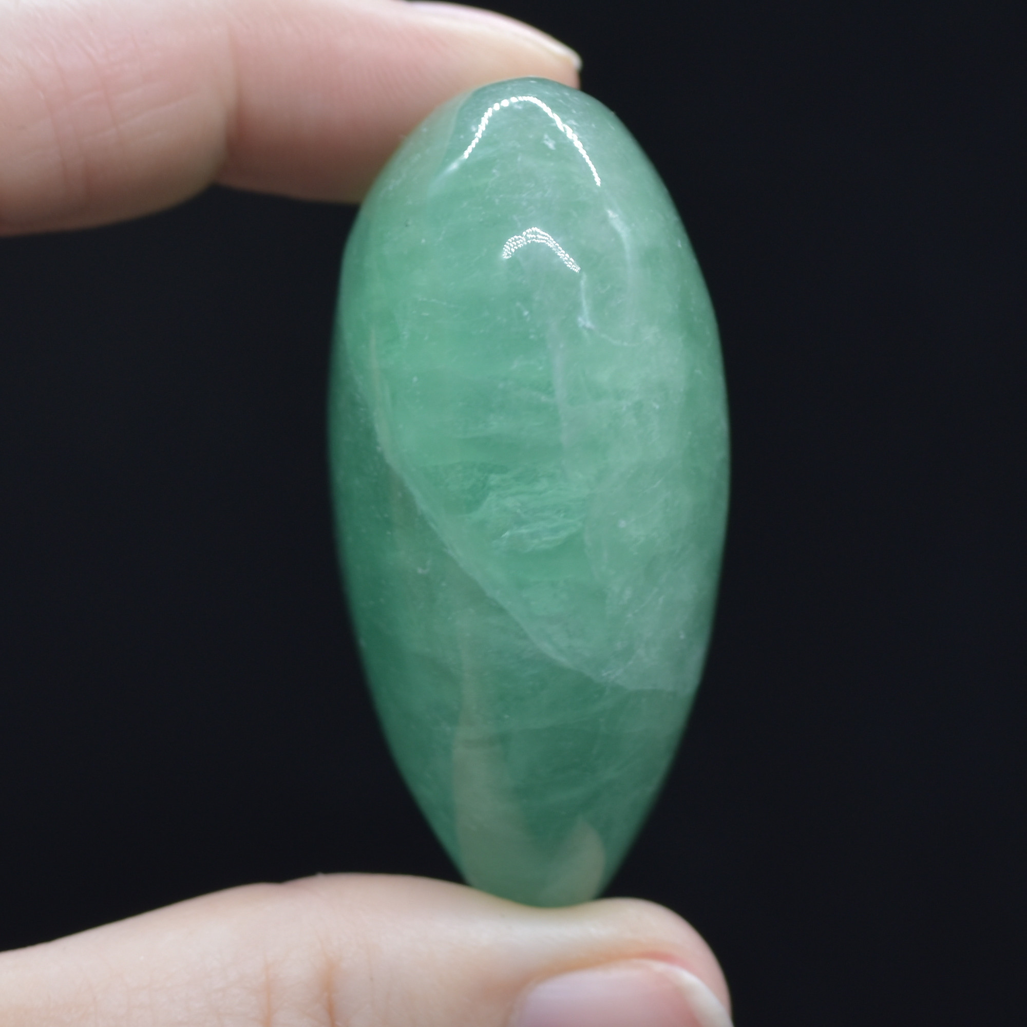 Green Fluorite Crystal Puffy Heart - 128 grams - #10 - Image 2