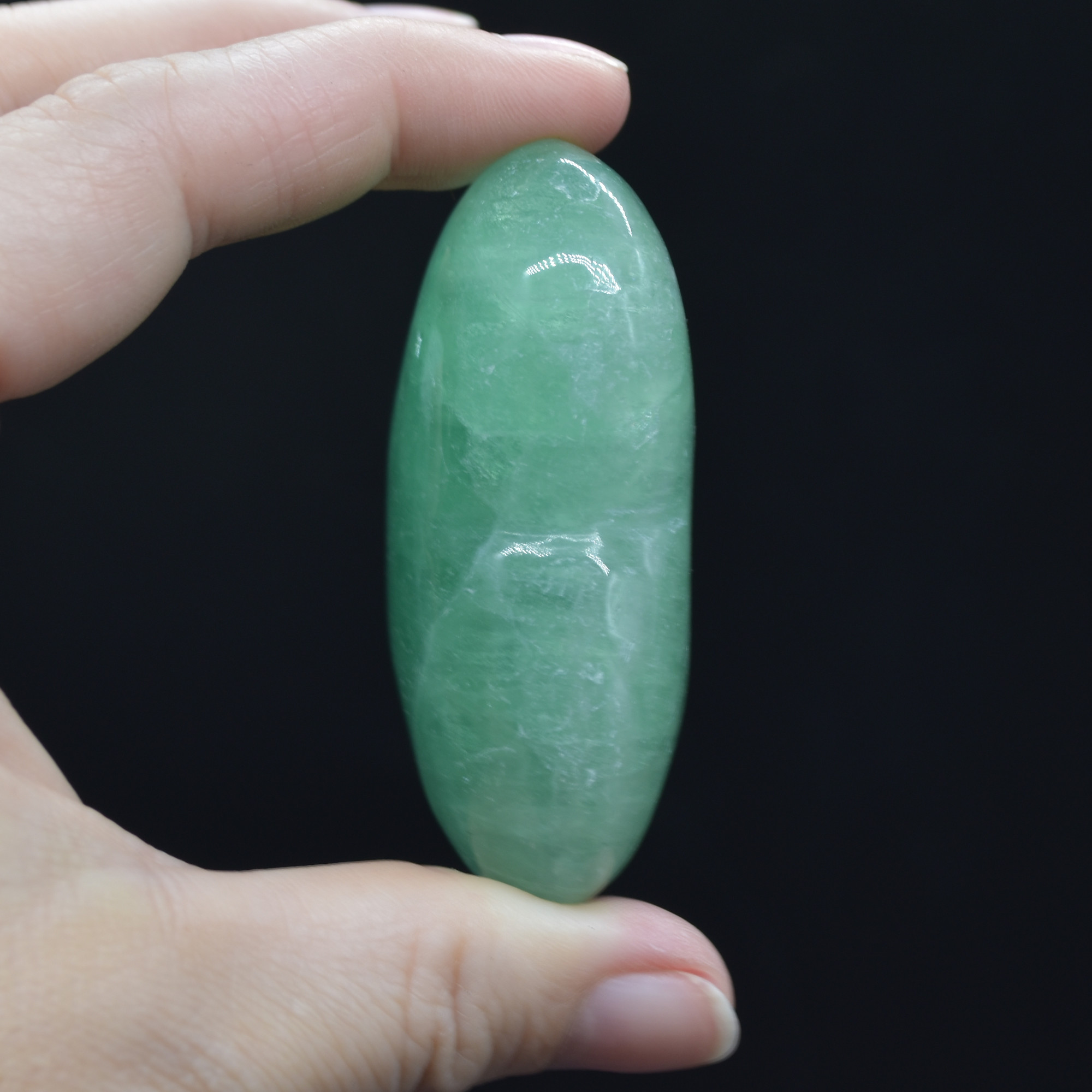 Green Fluorite Crystal Puffy Heart - 128 grams - #10 - Image 4