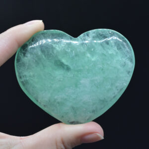 Green Fluorite Crystal Puffy Heart - 129 grams - #6