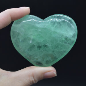 Green Fluorite Crystal Puffy Heart - 154 grams - #8
