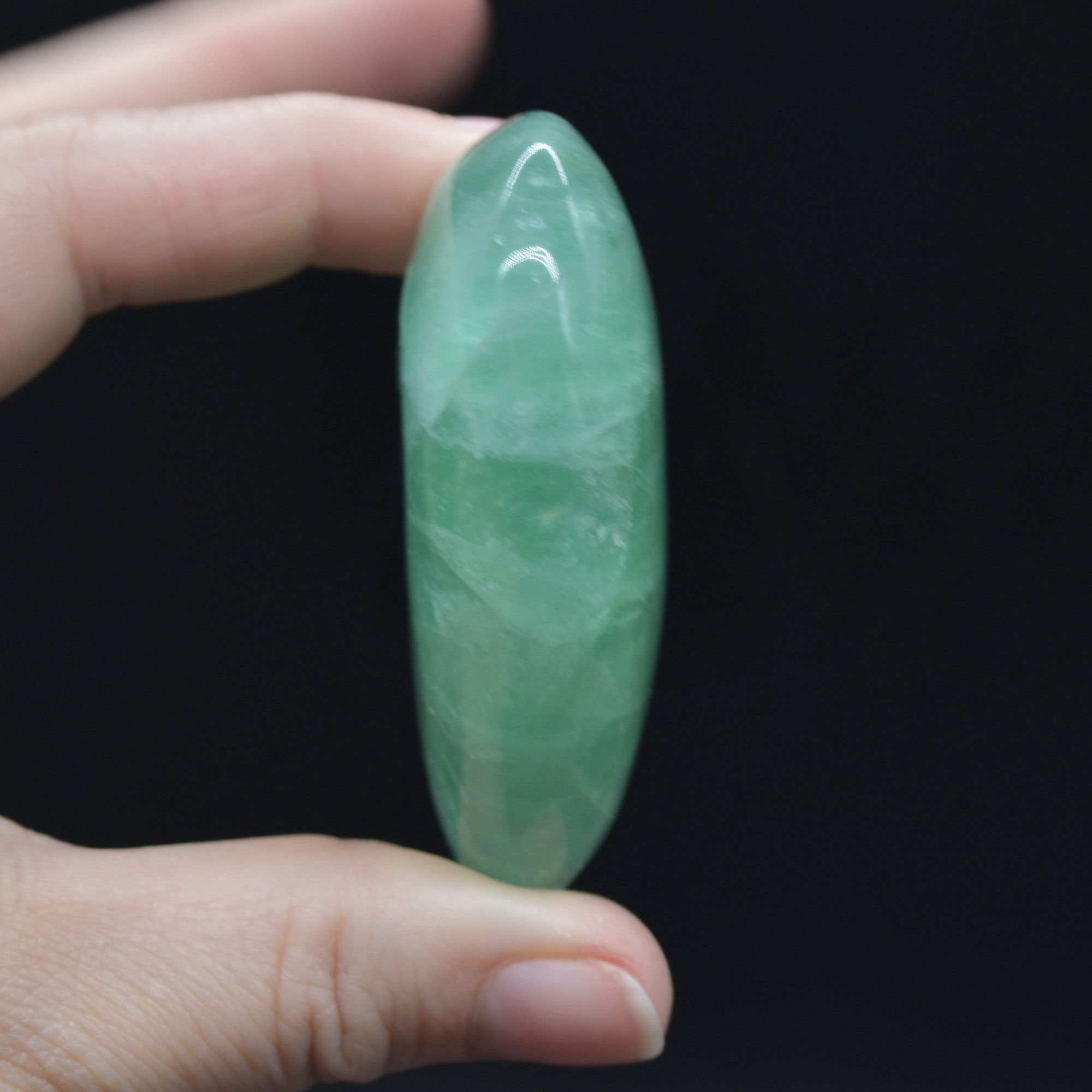 Green Fluorite Crystal Puffy Heart - 154 grams - #8 - Image 2