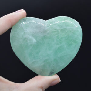 Green Fluorite Crystal Puffy Heart - 158 grams - #7