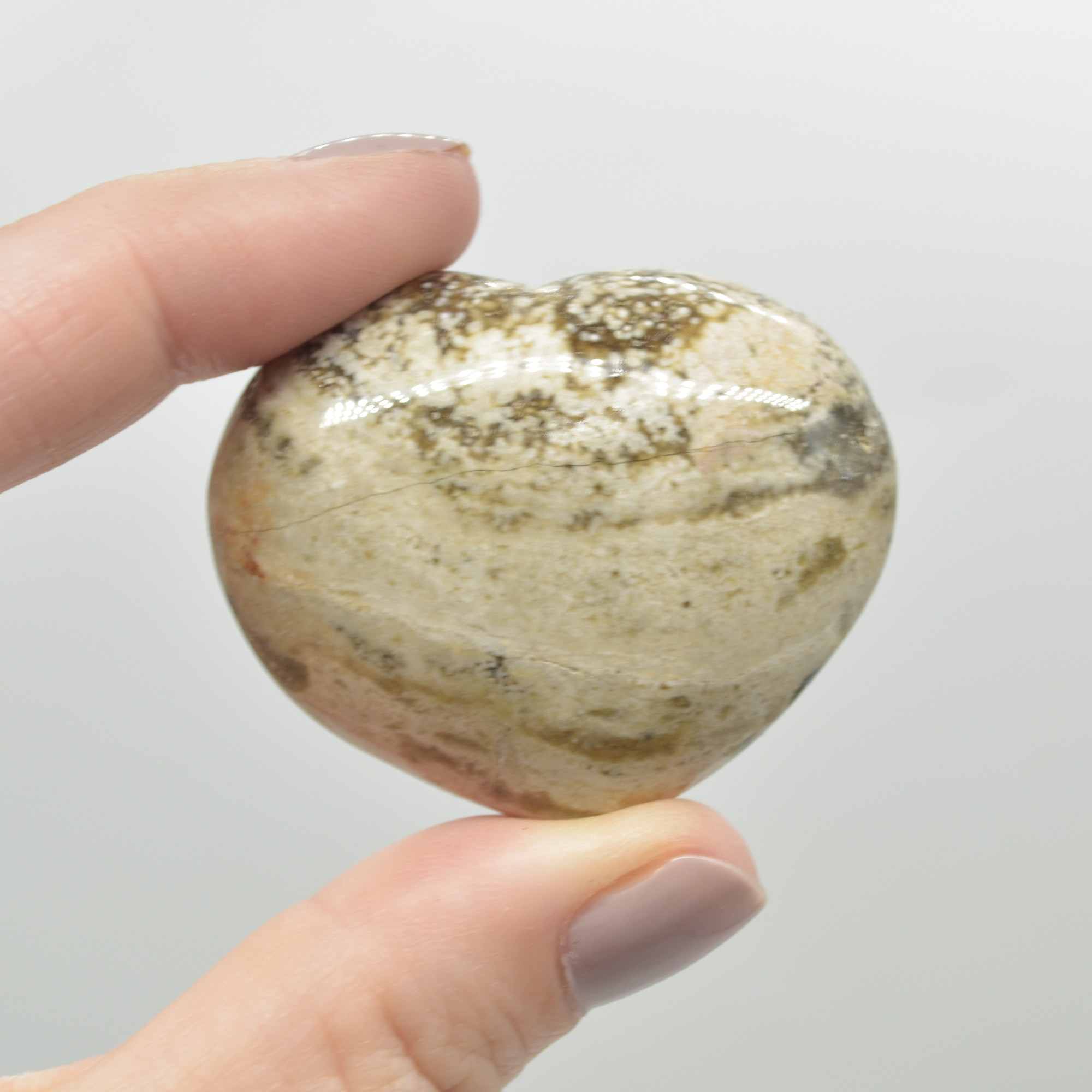 Ocean Jasper Crystal Puffy Heart - 47 grams - #7 - Image 3