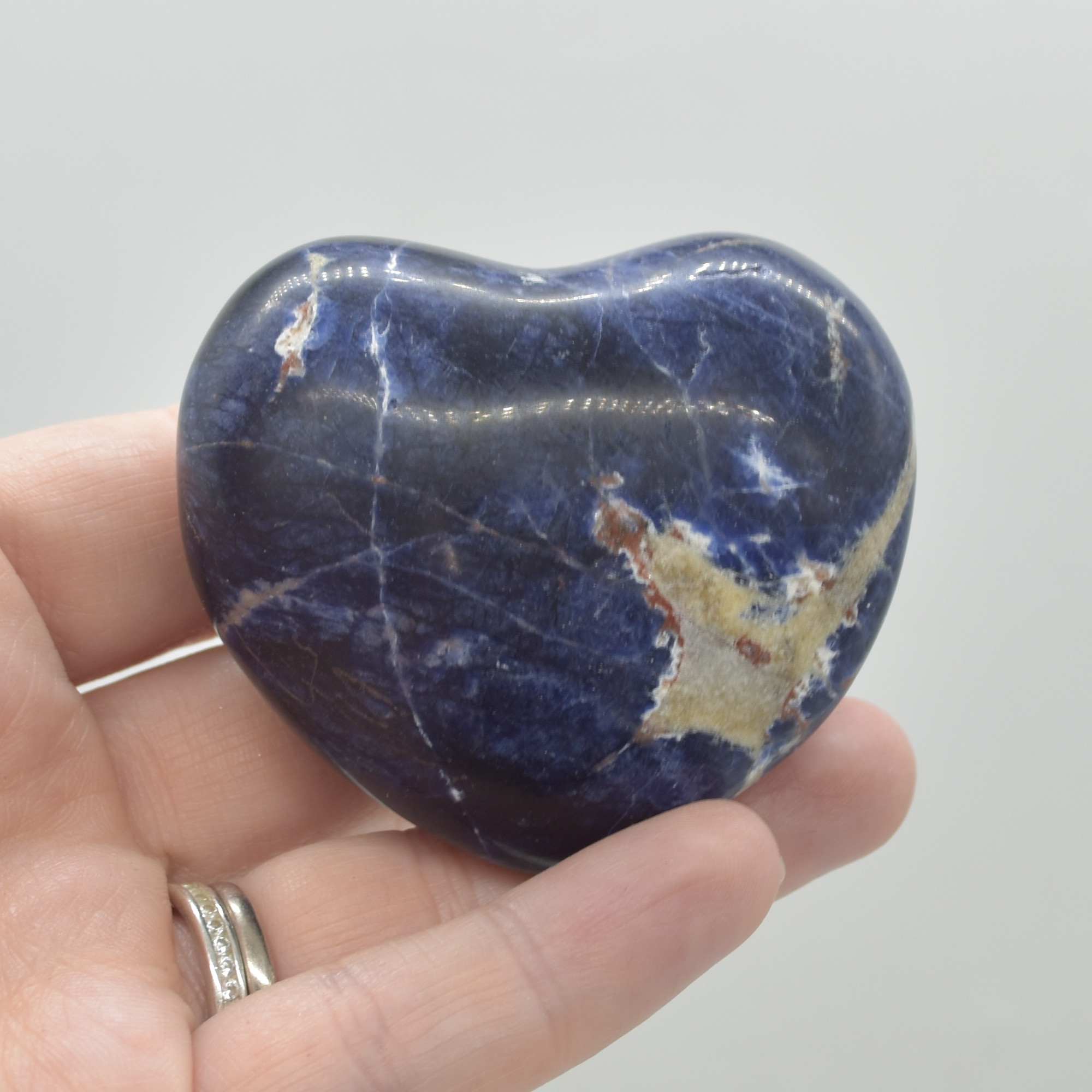 Sodalite Crystal Puffy Heart - 110 grams - #9 - Image 4