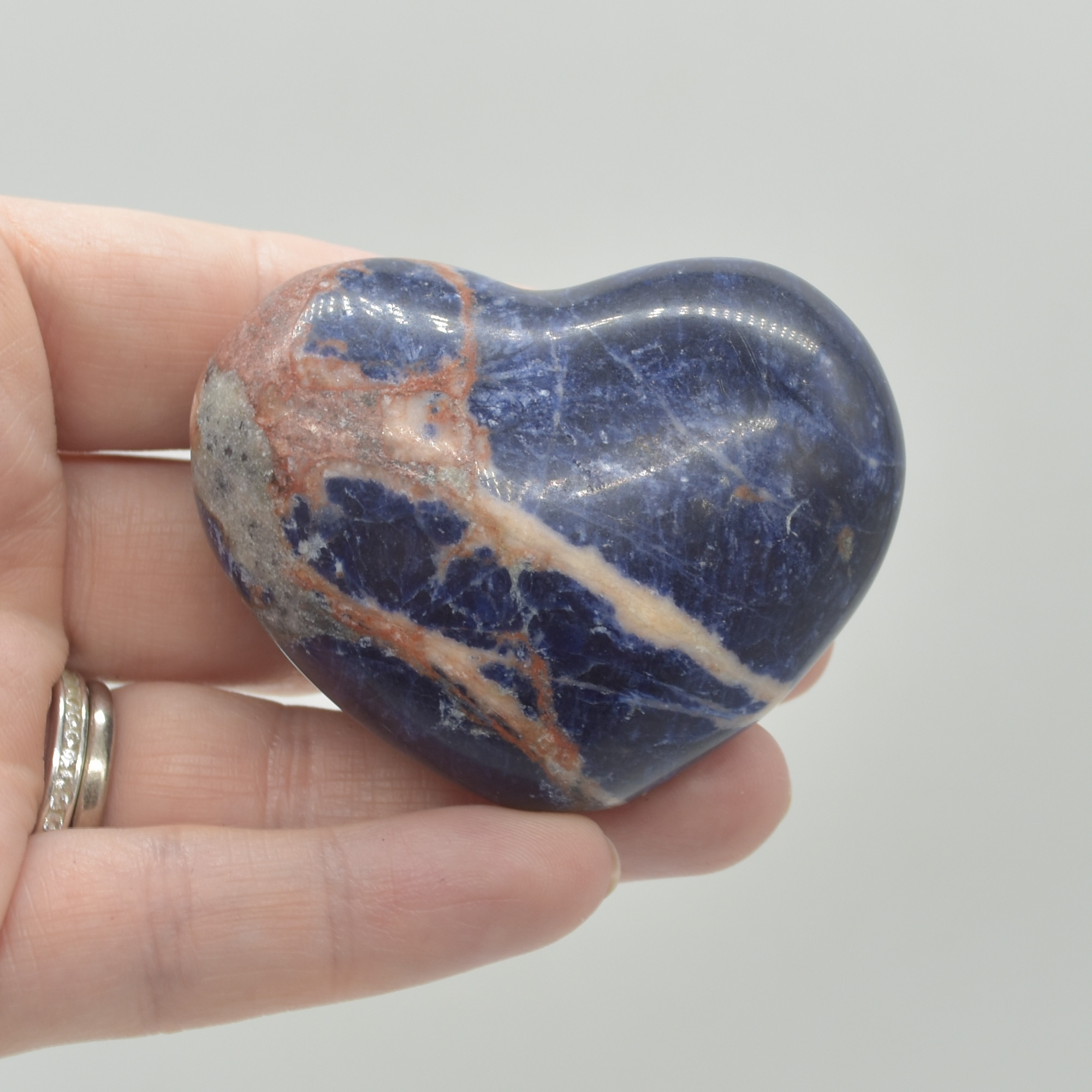Sodalite Crystal Puffy Heart - 100 grams - #4 - Image 4