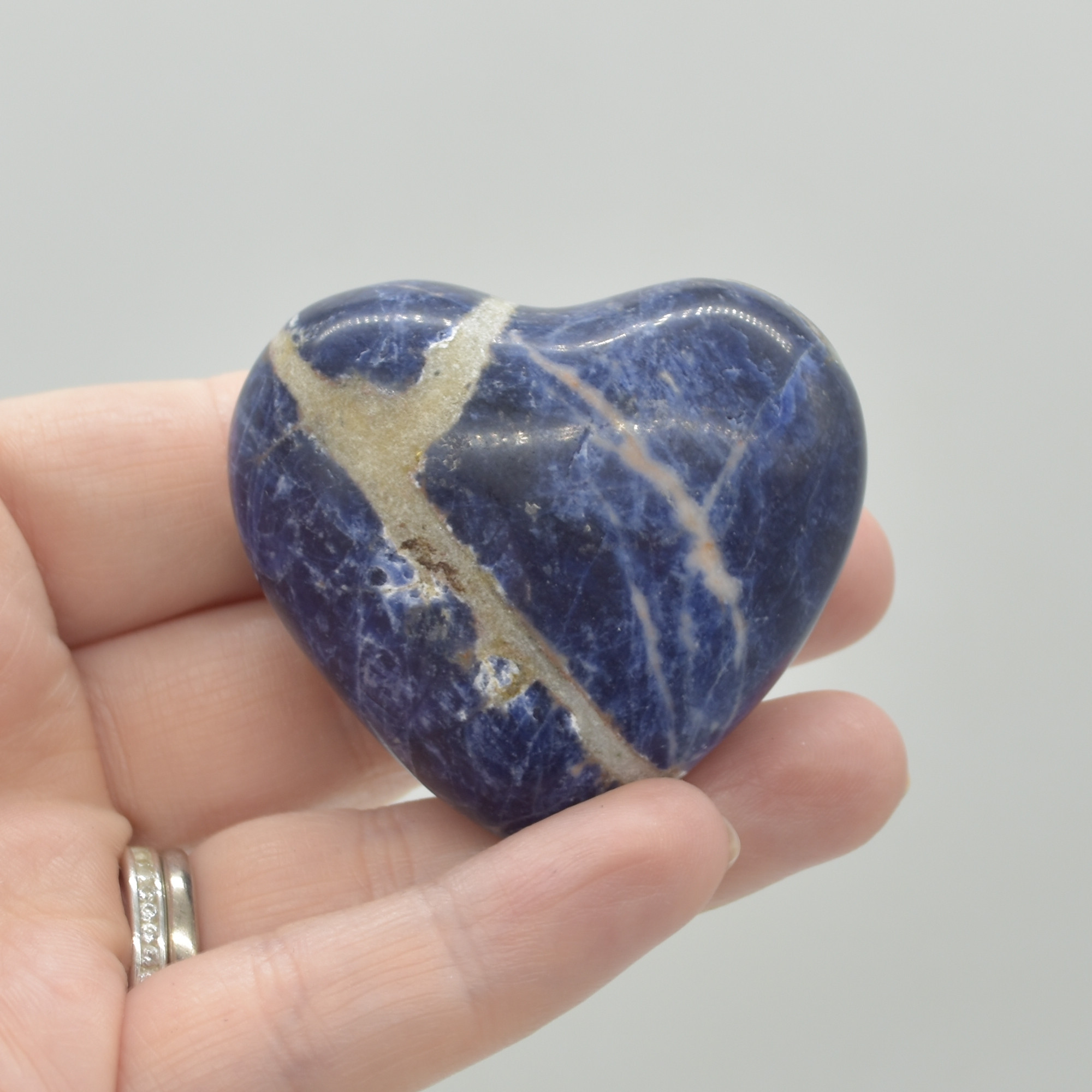 Sodalite Crystal Puffy Heart - 69 grams - #6 - Image 4