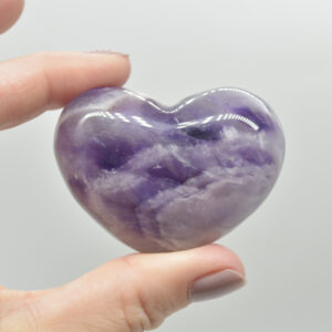 Chevron Amethyst Crystal Puffy Heart - 83 grams - #7