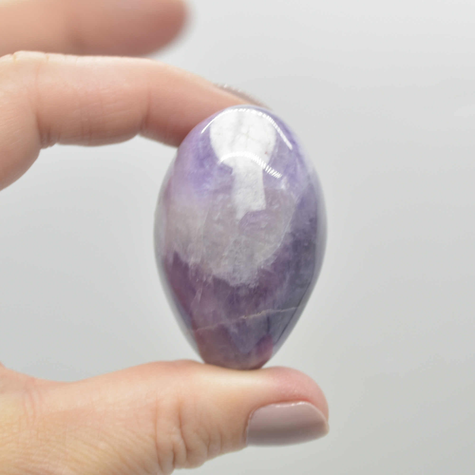 Chevron Amethyst Crystal Puffy Heart - 90 grams - #6 - Image 2