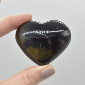 Blue Tigers Eye Crystal Puffy Heart - 73 grams - #11