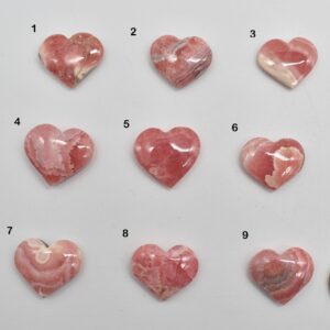 Rhodochrosite Crystal Heart from Argentina - 1 Count - 9 Choices