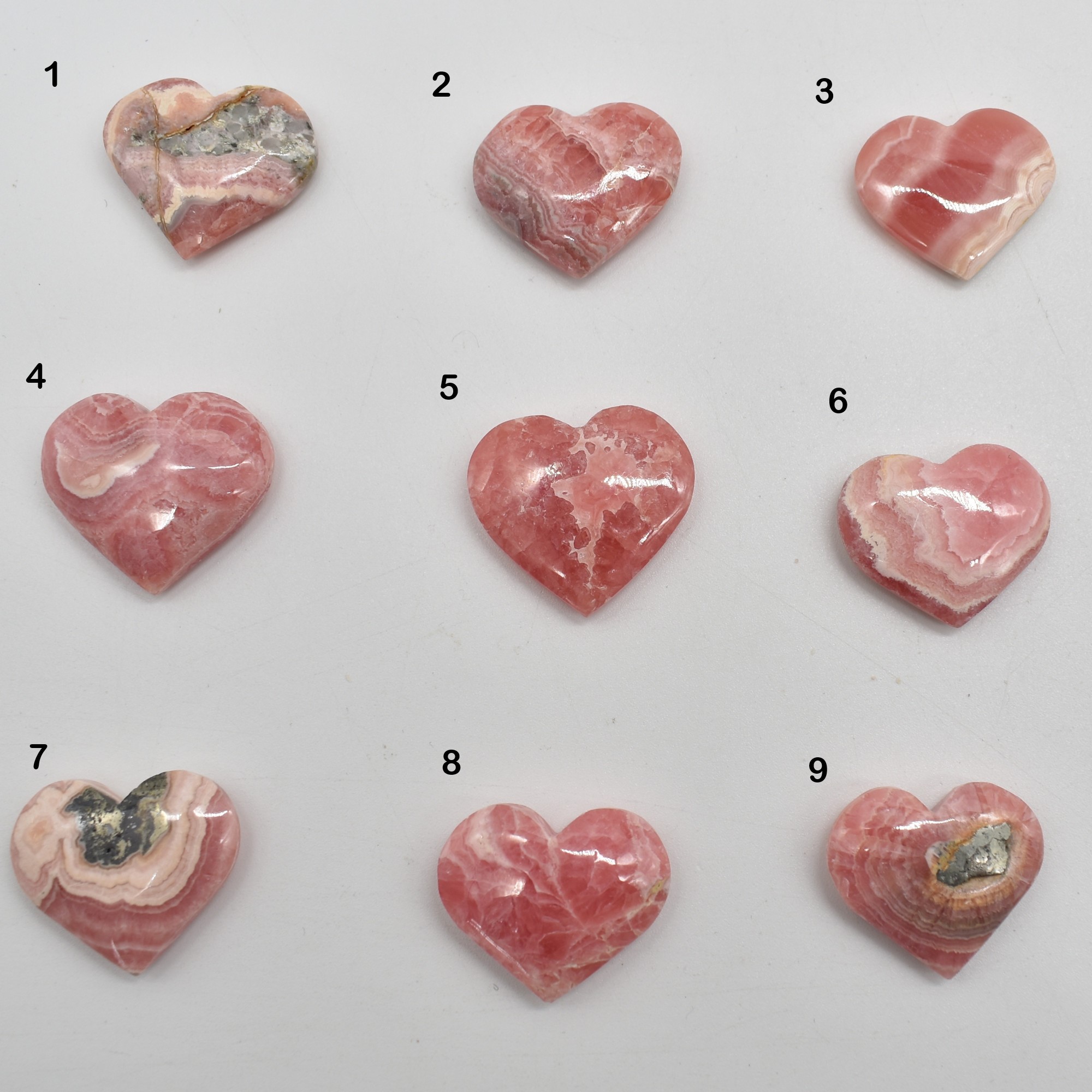 Rhodochrosite Crystal Heart from Argentina - 1 Count - 9 Choices - Image 2