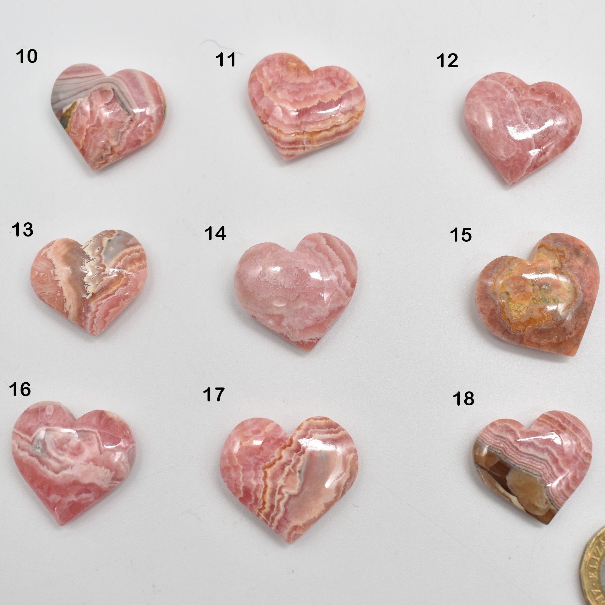 Rhodochrosite Crystal Heart from Argentina - 1 Count - 9 Choices - Image 2