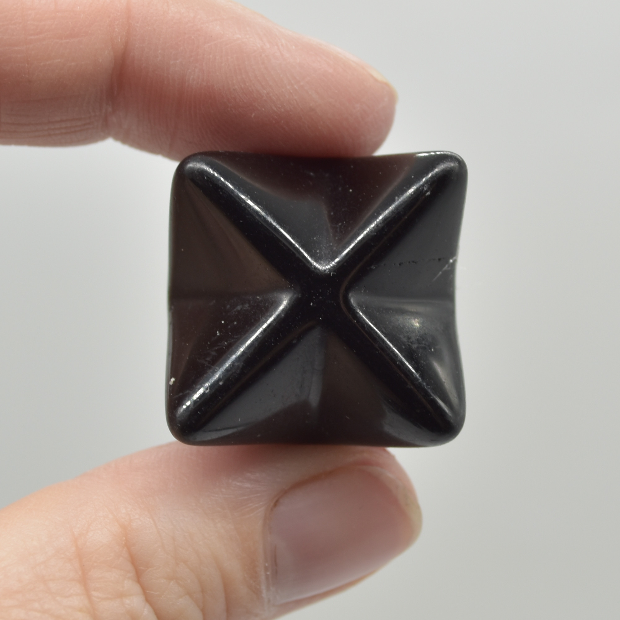 Black Obsidian Gemstone Crystal Merkaba Carved Star - 2.5cm - 1 Count - Image 4