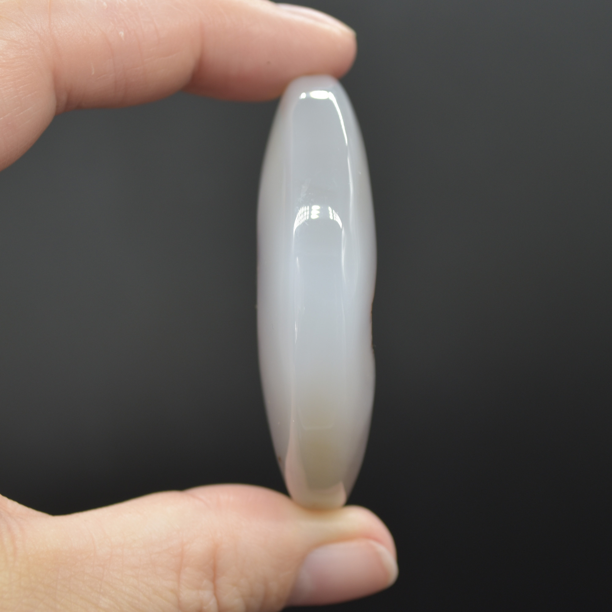 Druzy Agate Carved Crescent Moon - 5.4cm #04 - Image 2