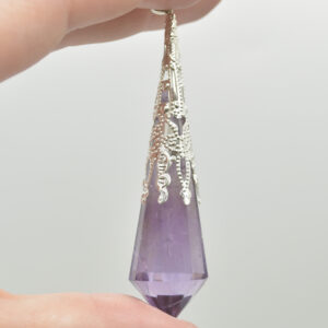 Amethyst Faceted Crystal Pendulum - 1 Count - 7cm