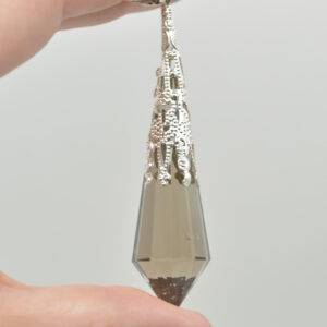Smoky Quartz Faceted Crystal Pendulum - 1 Count - 7cm
