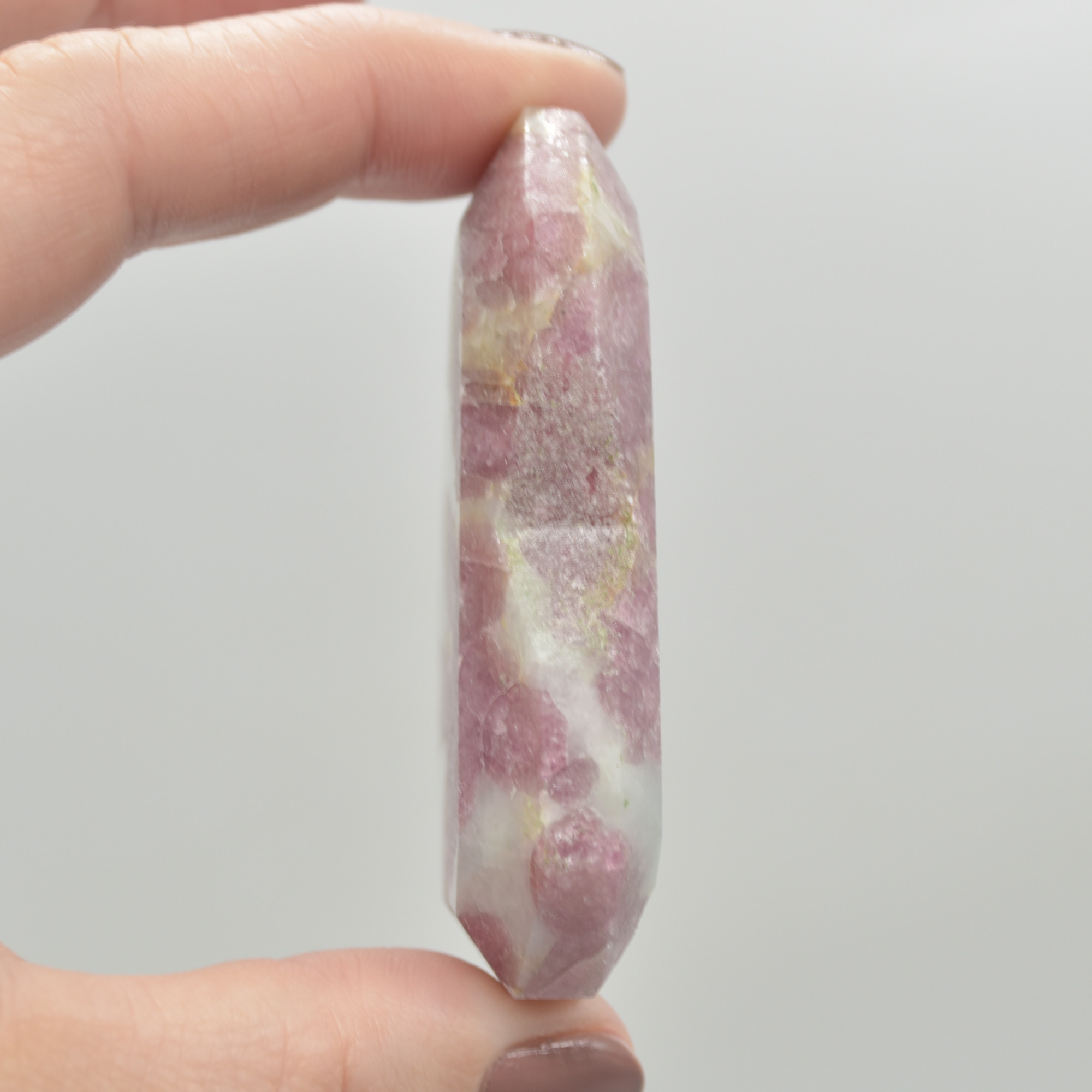 Pink Tourmaline Gemstone Faceted Heart - 6cm #01 - Image 3