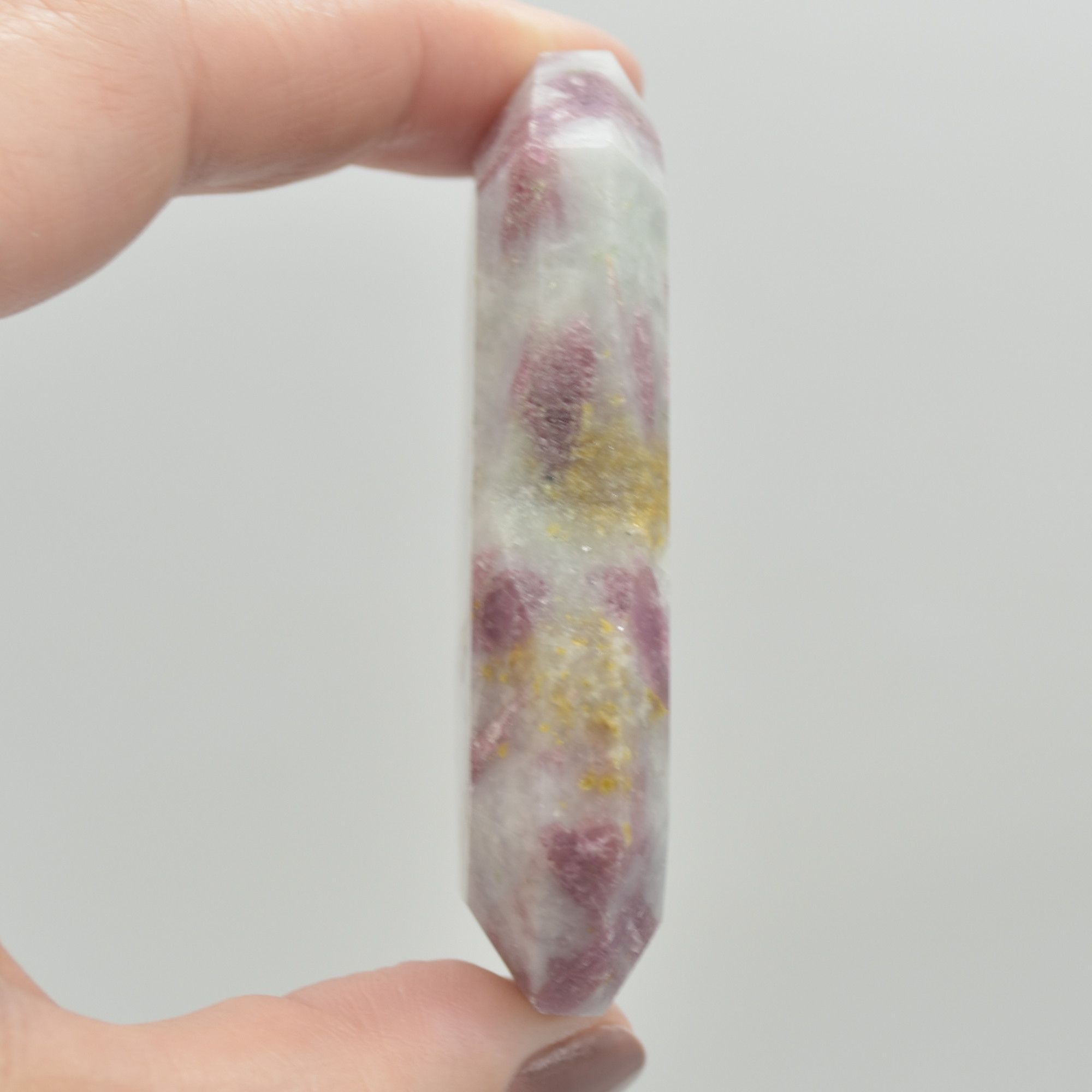 Pink Tourmaline Gemstone Faceted Heart - 6.5cm #02 - Image 3