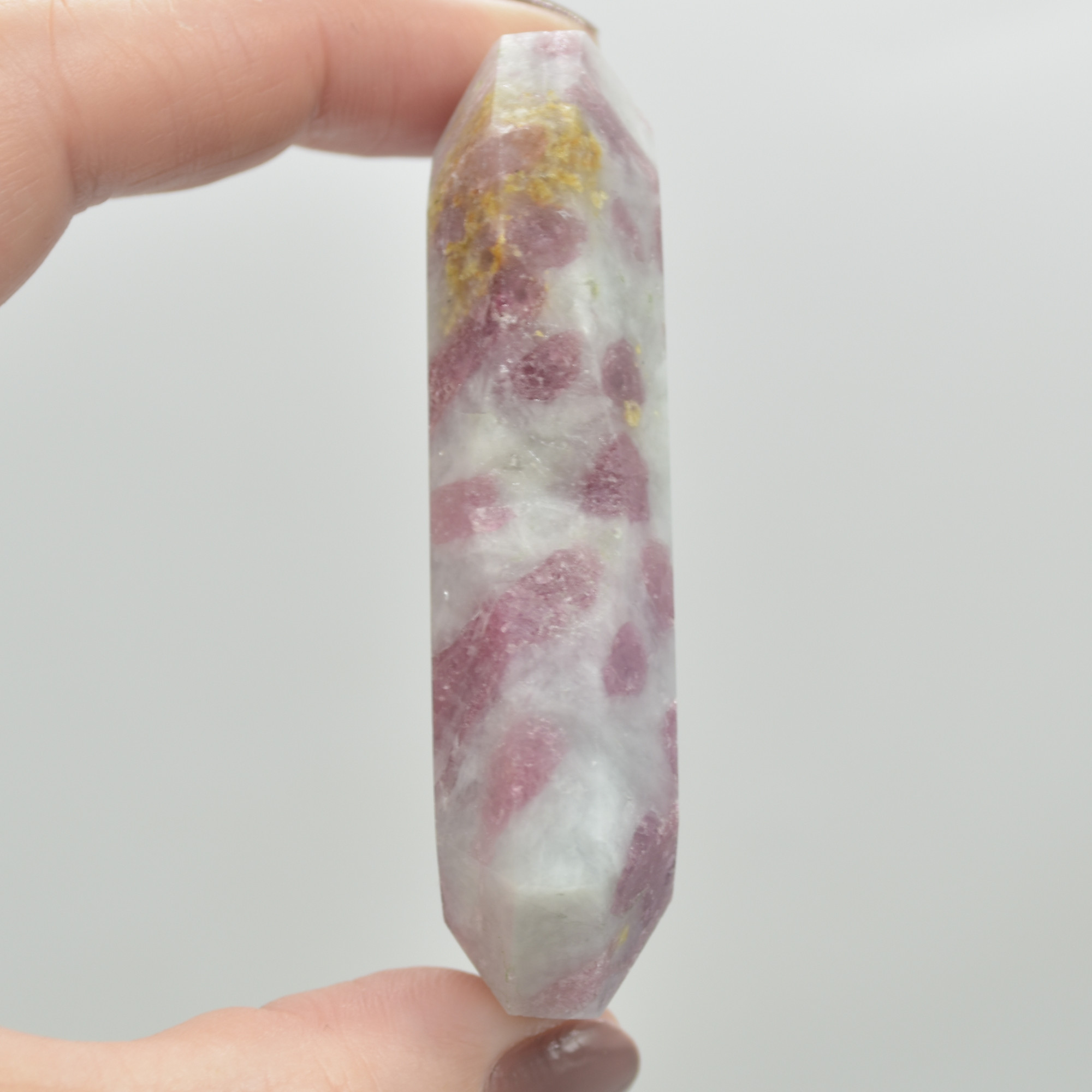 Pink Tourmaline Gemstone Faceted Heart - 6.5cm #04 - Image 3