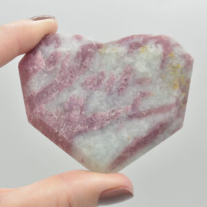 Pink Tourmaline Gemstone Faceted Heart - 6.7cm #11