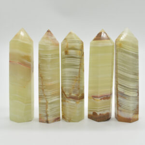 Green Onyx Agate Point, Tower, Wand - 9cm - 10cm - 1 Count