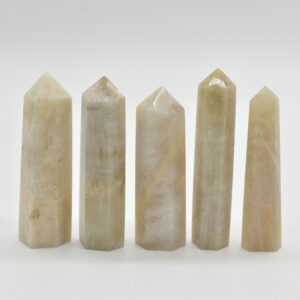 Rainbow Moonstone Point, Tower, Wand  - 6cm - 7cm - 1 Count