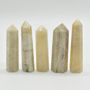 Rainbow Moonstone Point, Tower, Wand  - 7cm - 8cm - 1 Count