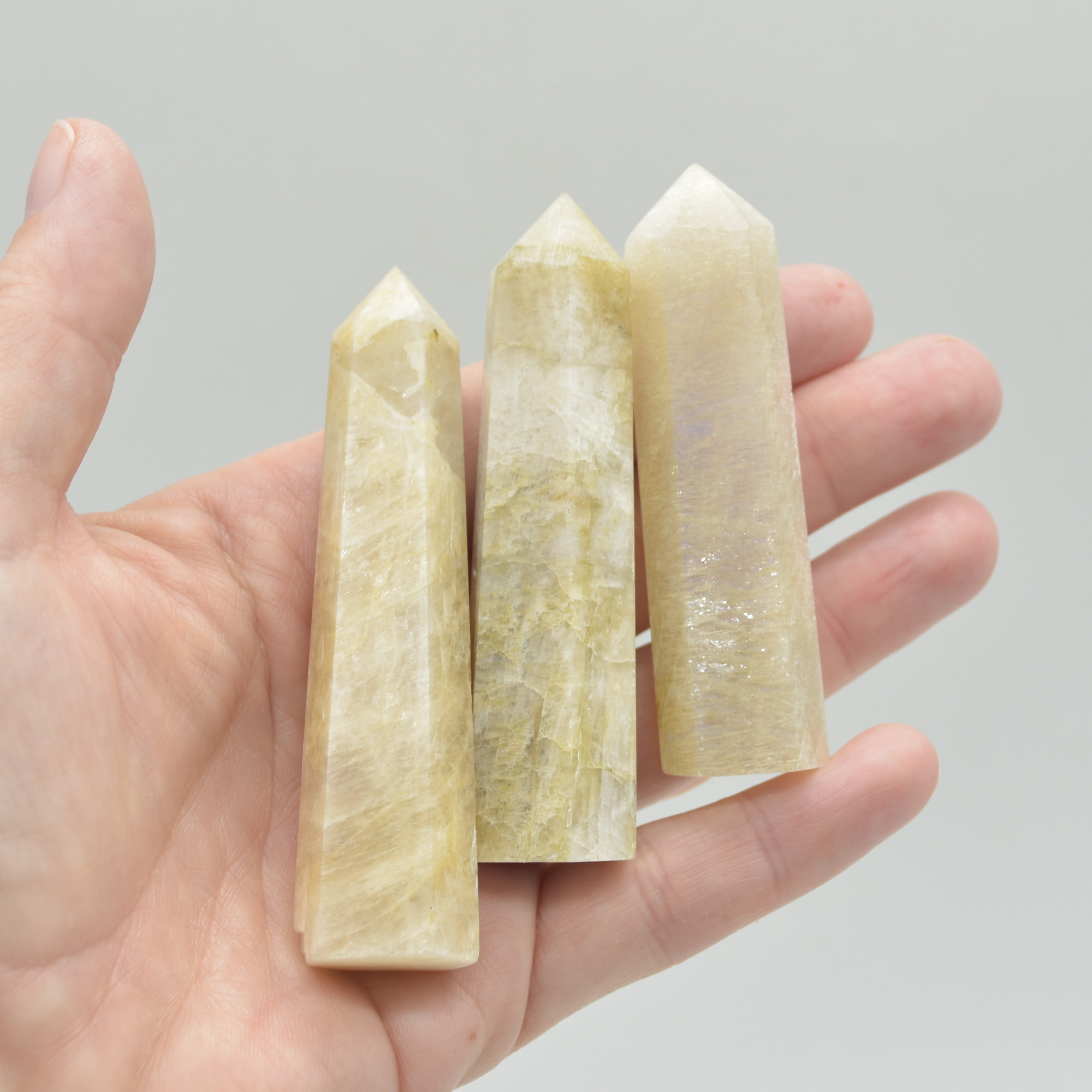 Rainbow Moonstone Point, Tower, Wand - 7cm - 8cm - 1 Count - Image 6