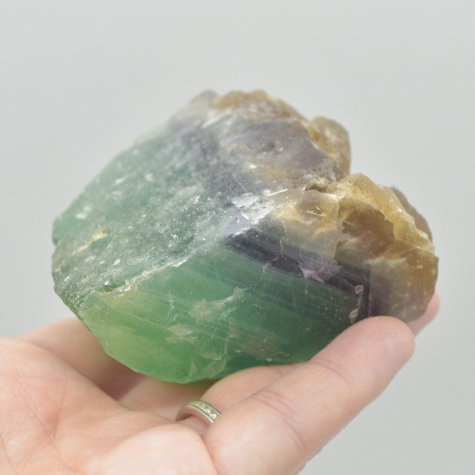 Raw Rainbow Fluorite Freeform - 305 grams #13 - Image 3