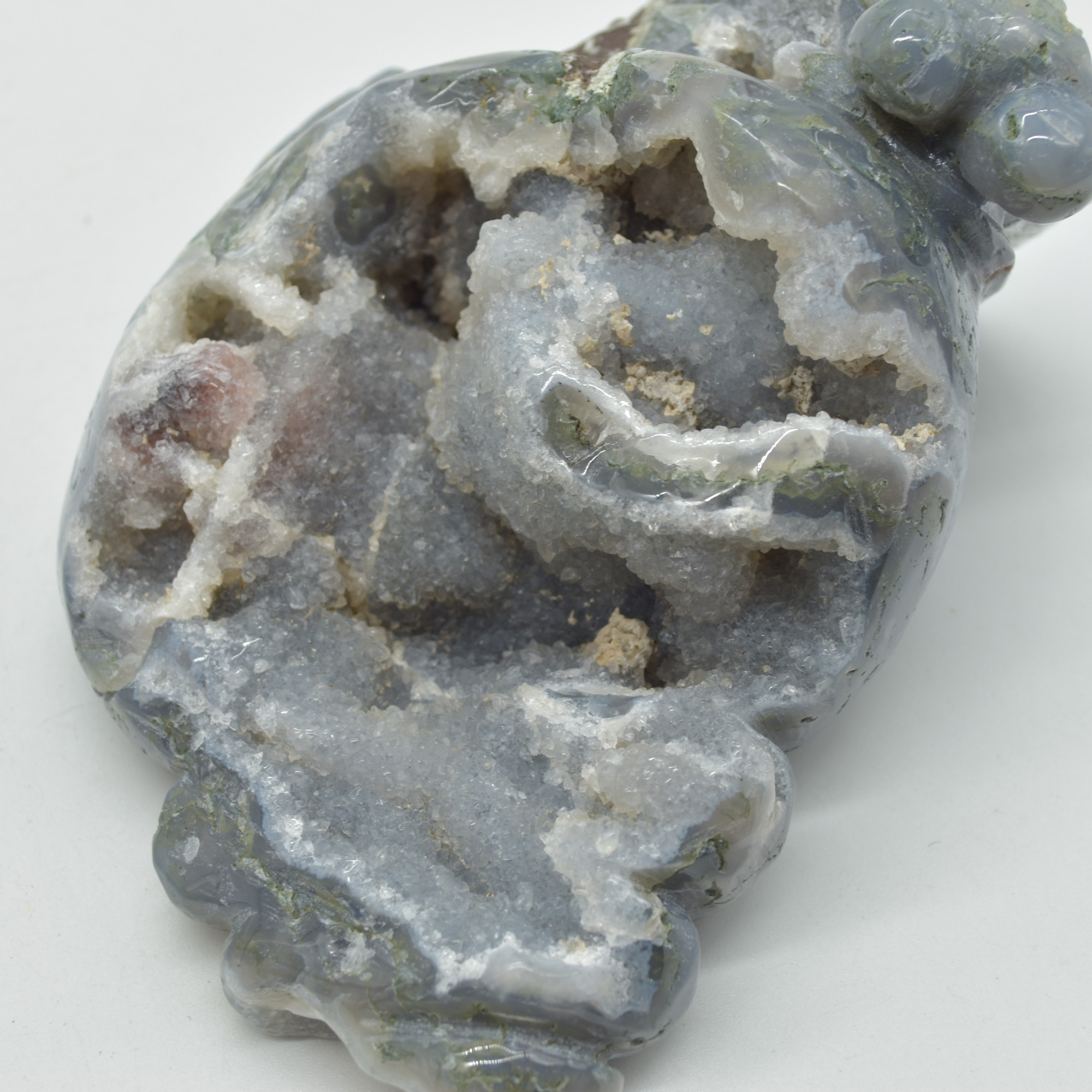 Moss Agate Crystal Snail - 14cm x 10cm x 6.5cm - 864 grams - #03 - Image 6