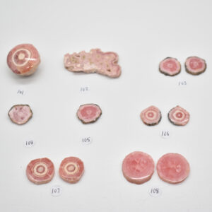 Rhodochrosite Stalactite Slices from Argentina - Lot 1 - 8 options